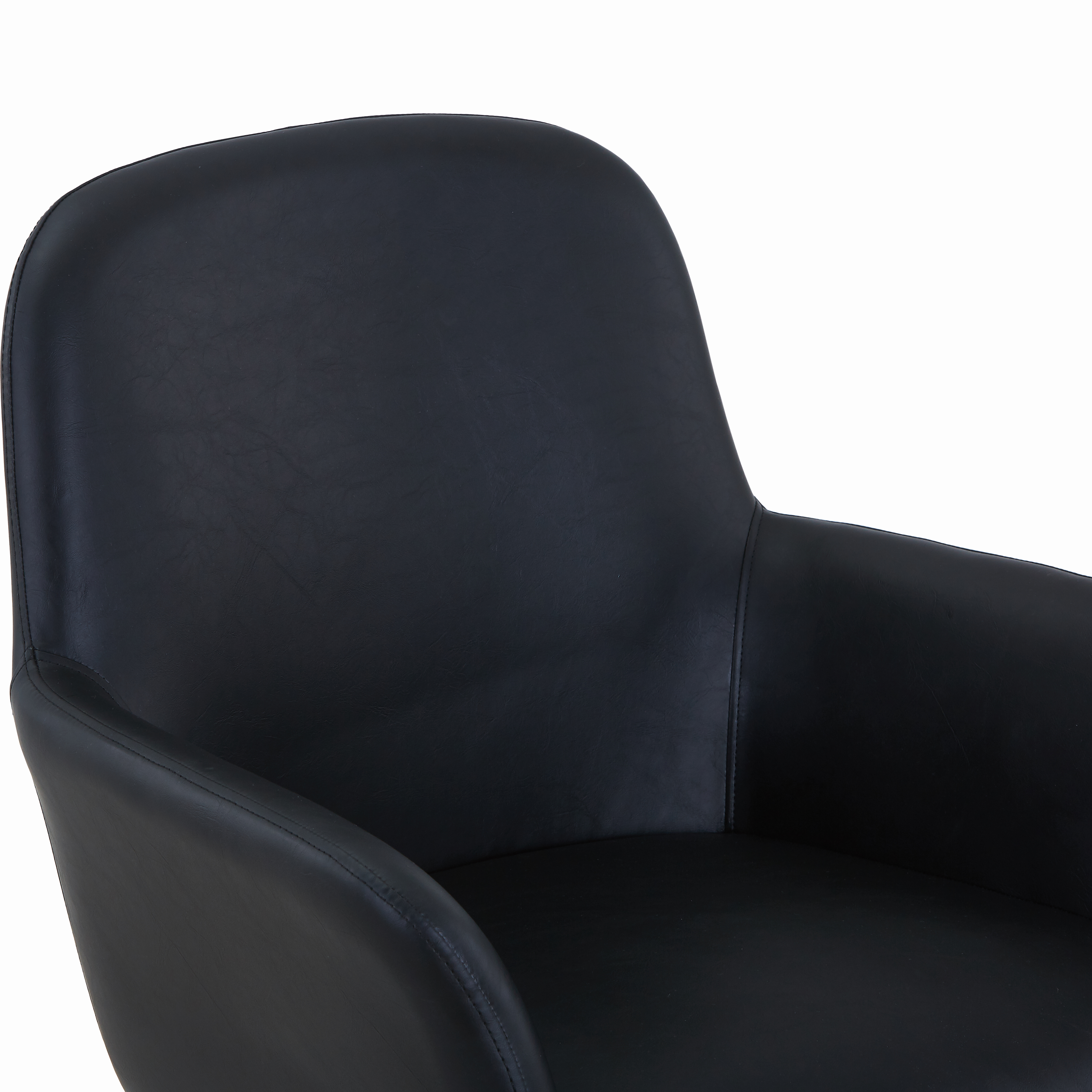 Vanguard Leather Mid-Back Office Chair with Chrome Metal Frame
