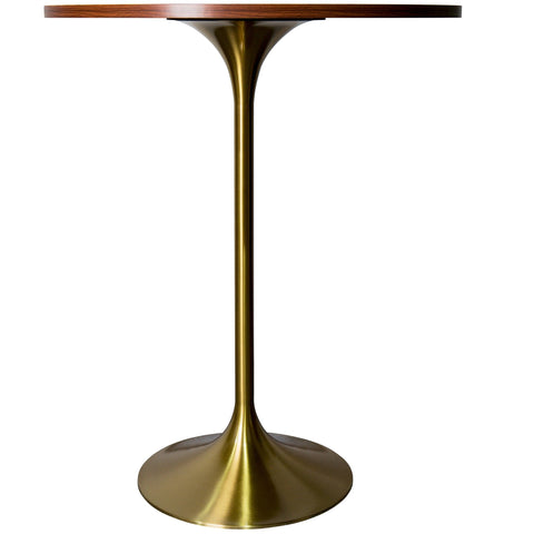 Verve Bar Height Dining Table with Round MDF/Sintered Stone/Resin Top & Gold Stainless Steel Base