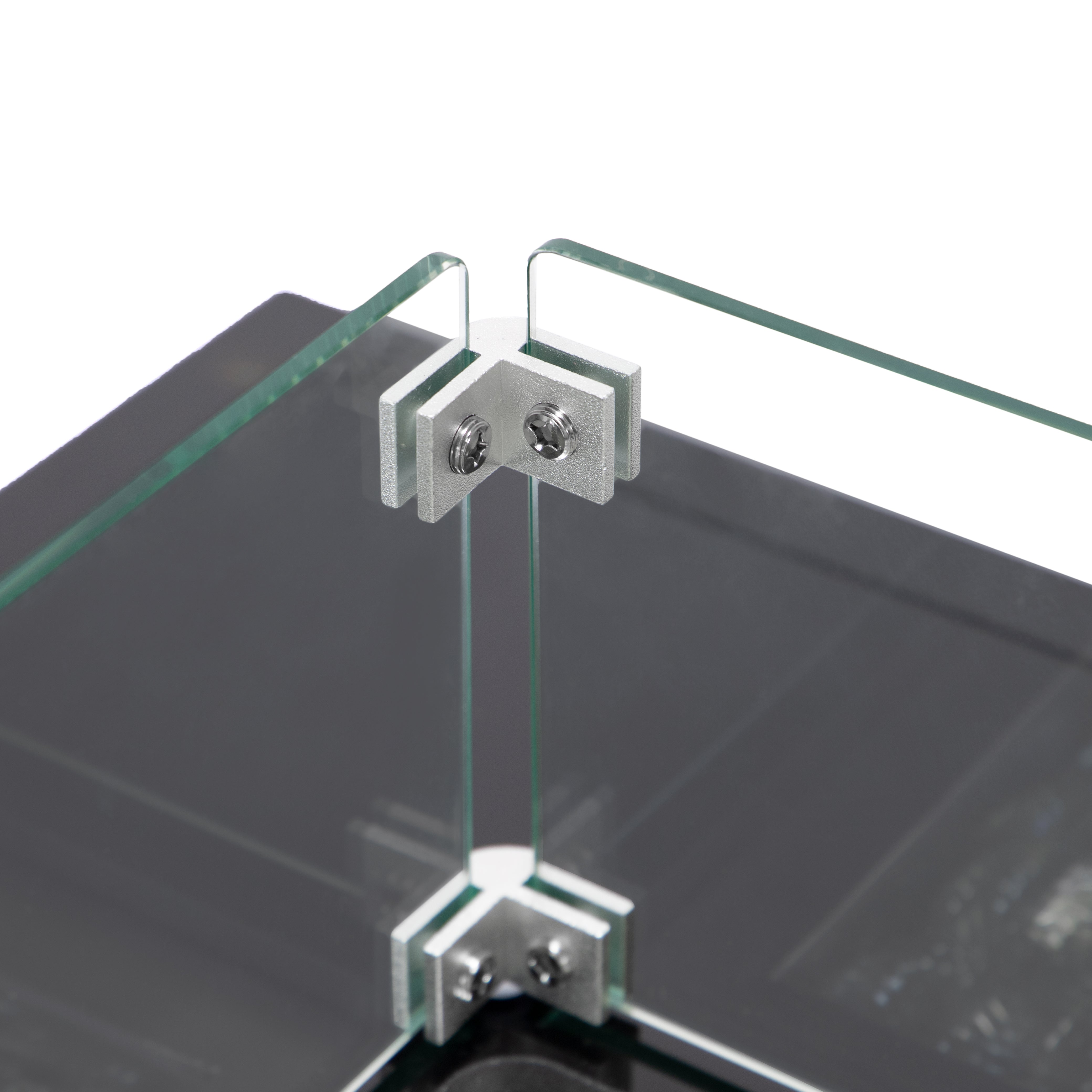 Walbrooke Modern Outdoor Square Fire Pit Table with Powder-Coated Aliuminum Frame Slats/Non Slats Design