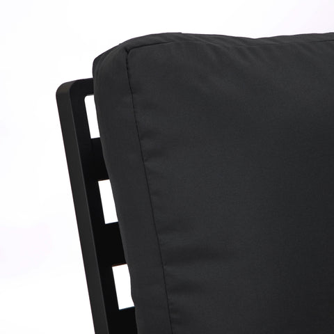 Walbrooke Modern Outdoor Patio Loveseat – Black, Brown, White, or Grey Frame & Removable Cushions