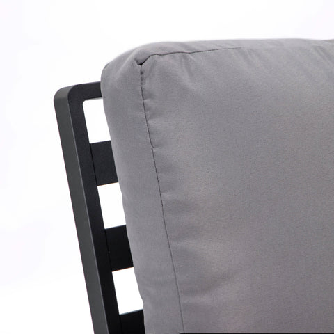 Walbrooke Modern Outdoor Patio Loveseat – Black, Brown, White, or Grey Frame & Removable Cushions