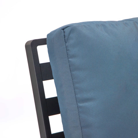 Walbrooke Modern Outdoor Patio Loveseat – Black, Brown, White, or Grey Frame & Removable Cushions