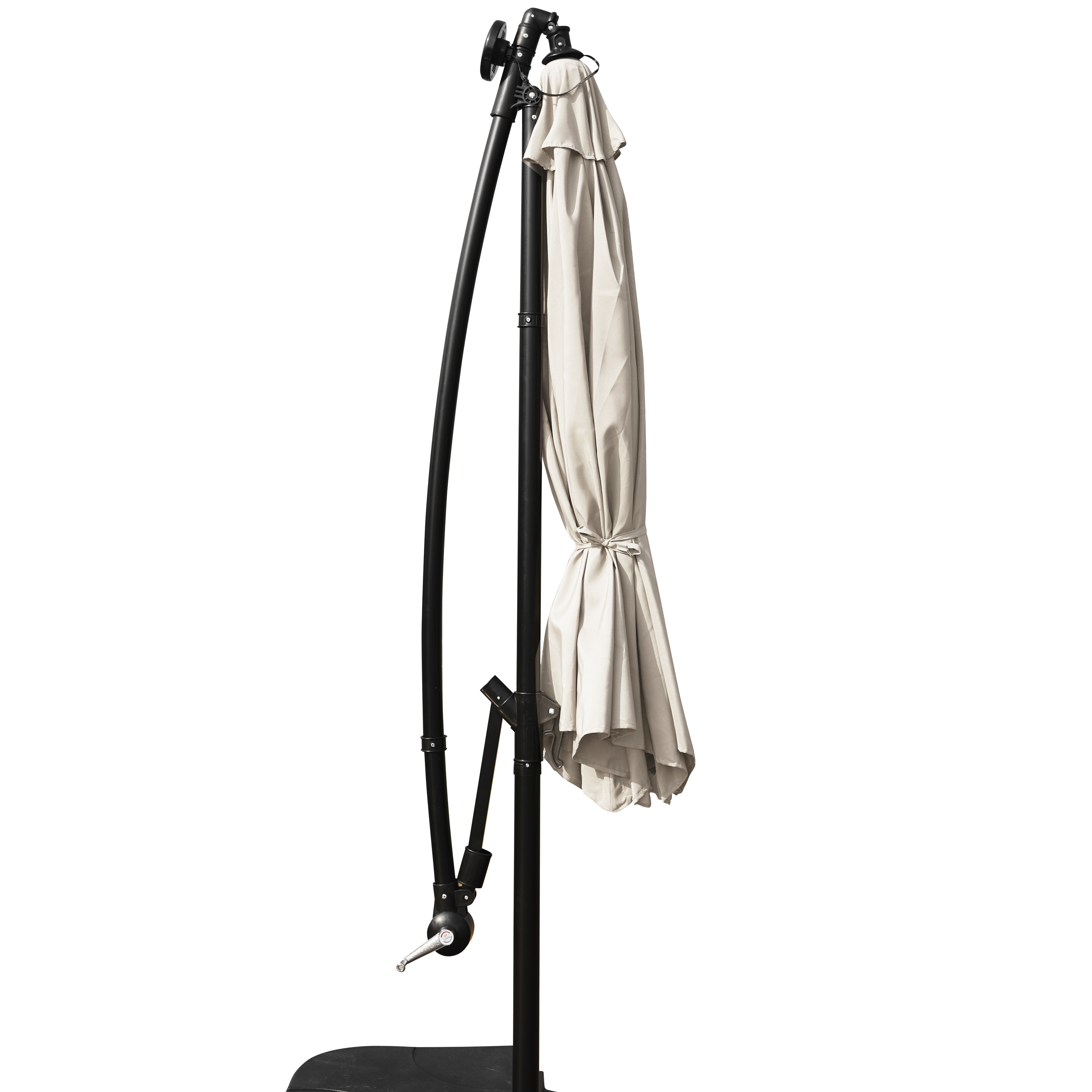 Willry Modern Outdoor 10 Ft Offset Cantilever Hanging Patio Umbrella With Solar Powered LED