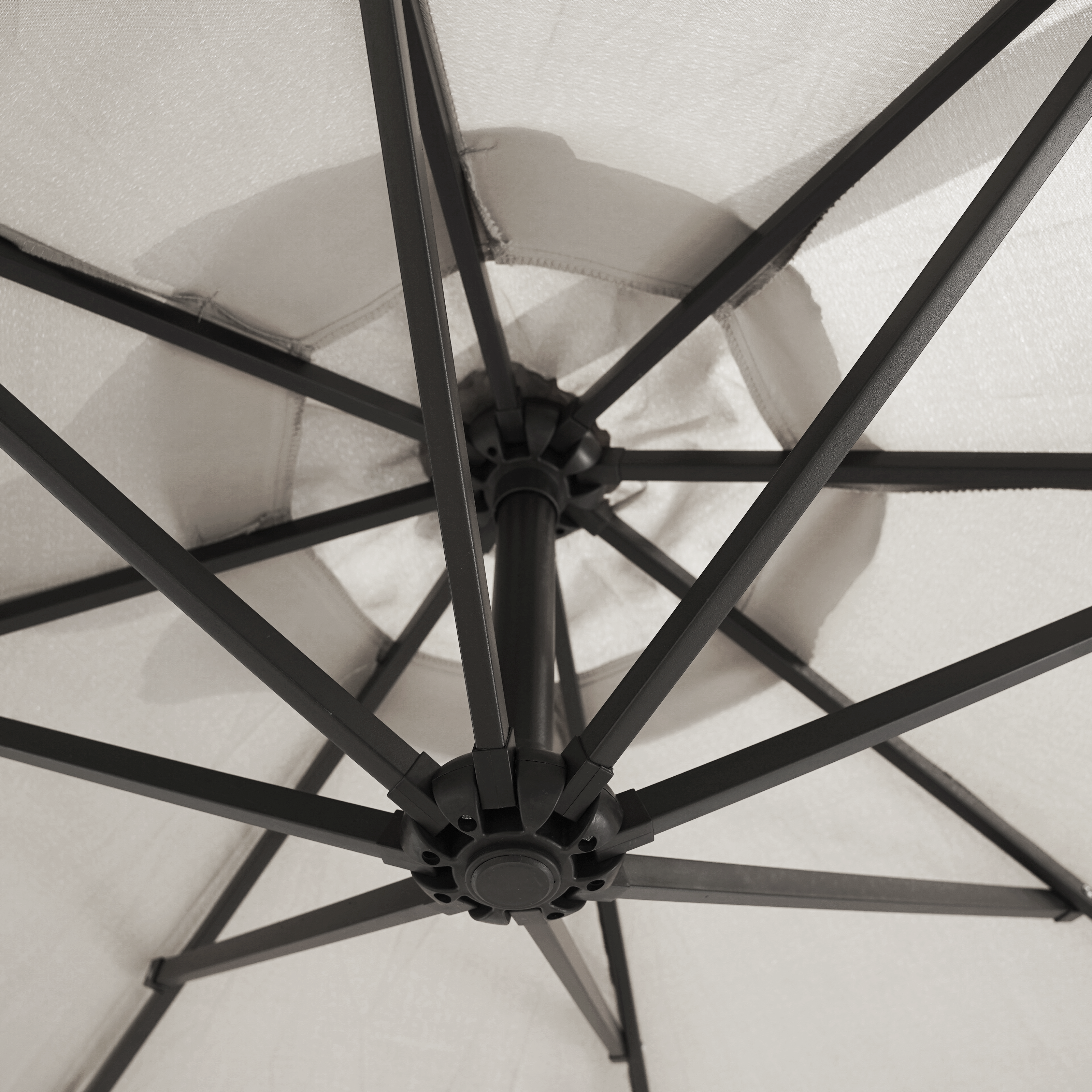 Willry Modern Outdoor 10 Ft Offset Cantilever Hanging Patio Umbrella With Solar Powered LED