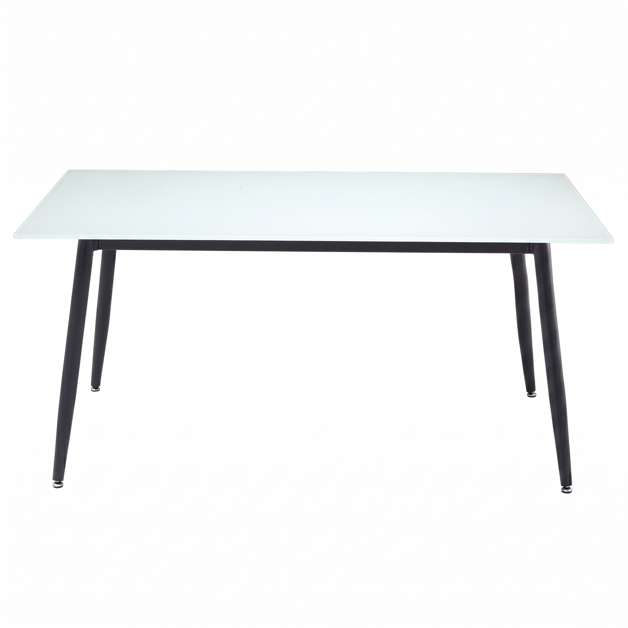 Zayle Rectangular Dining Table with a Sintered Stone Tabletop and a Stainless Steel Base