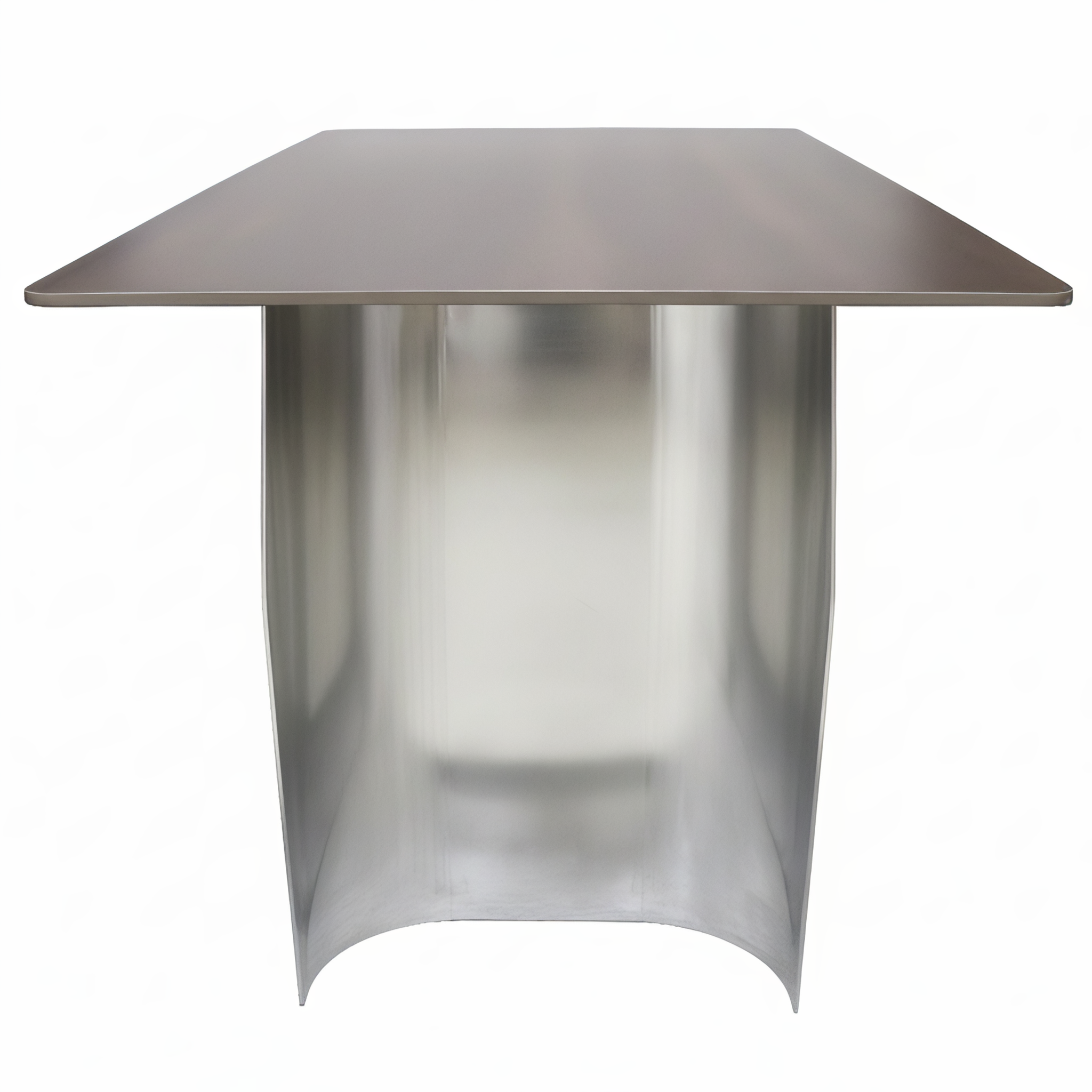 Zelan Dining Table with Rectangular Sintered Stone Tabletop and Stainless Steel Legs
