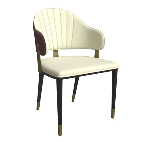 Zayle 7-Piece Dining Set with 55" Rectangular Sintered Stone Top Table and 4 Leather Dining Chair