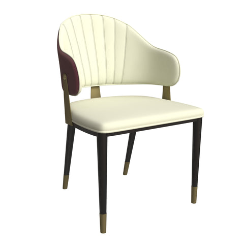 Zayle 7-Piece Dining Set with 55" Rectangular Dining Table in White/Gold Sintered Stone Top and 6 Leather Dining ChairsElevate your dining experience with the luxurious Zayle 7-Piece Dining Set. The sleek 55" rectangular table features a stunning white an