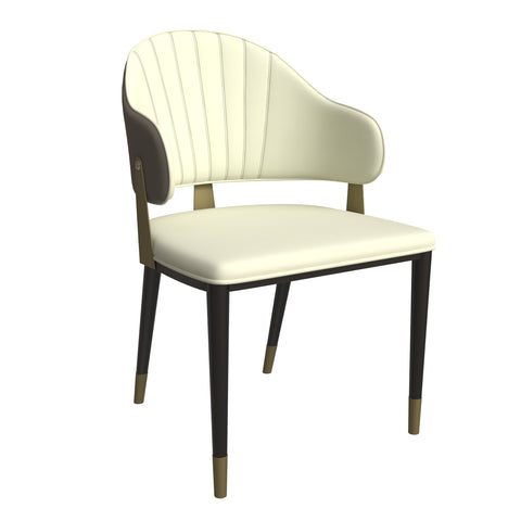 Zayle 7-Piece Dining Set with 55" Rectangular Dining Table in White/Gold Sintered Stone Top and 6 Leather Dining ChairsElevate your dining experience with the luxurious Zayle 7-Piece Dining Set. The sleek 55" rectangular table features a stunning white an