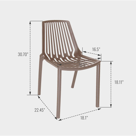 LeisureMod Acken Plastic Stackable Dining Chair