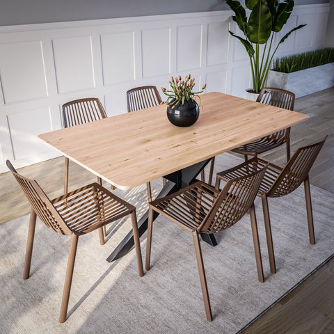 LeisureMod Acken Plastic Stackable Dining Chair