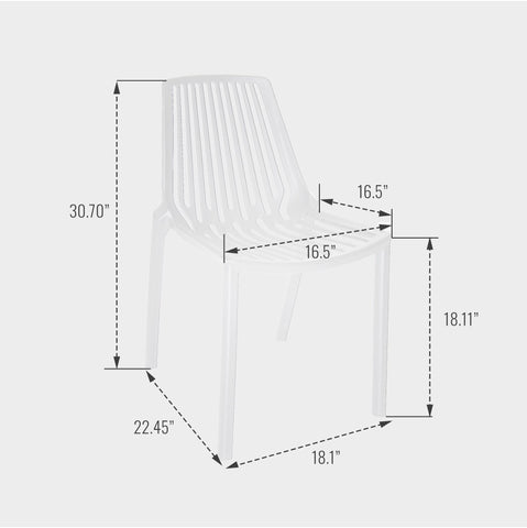 LeisureMod Acken Plastic Stackable Dining Chair
