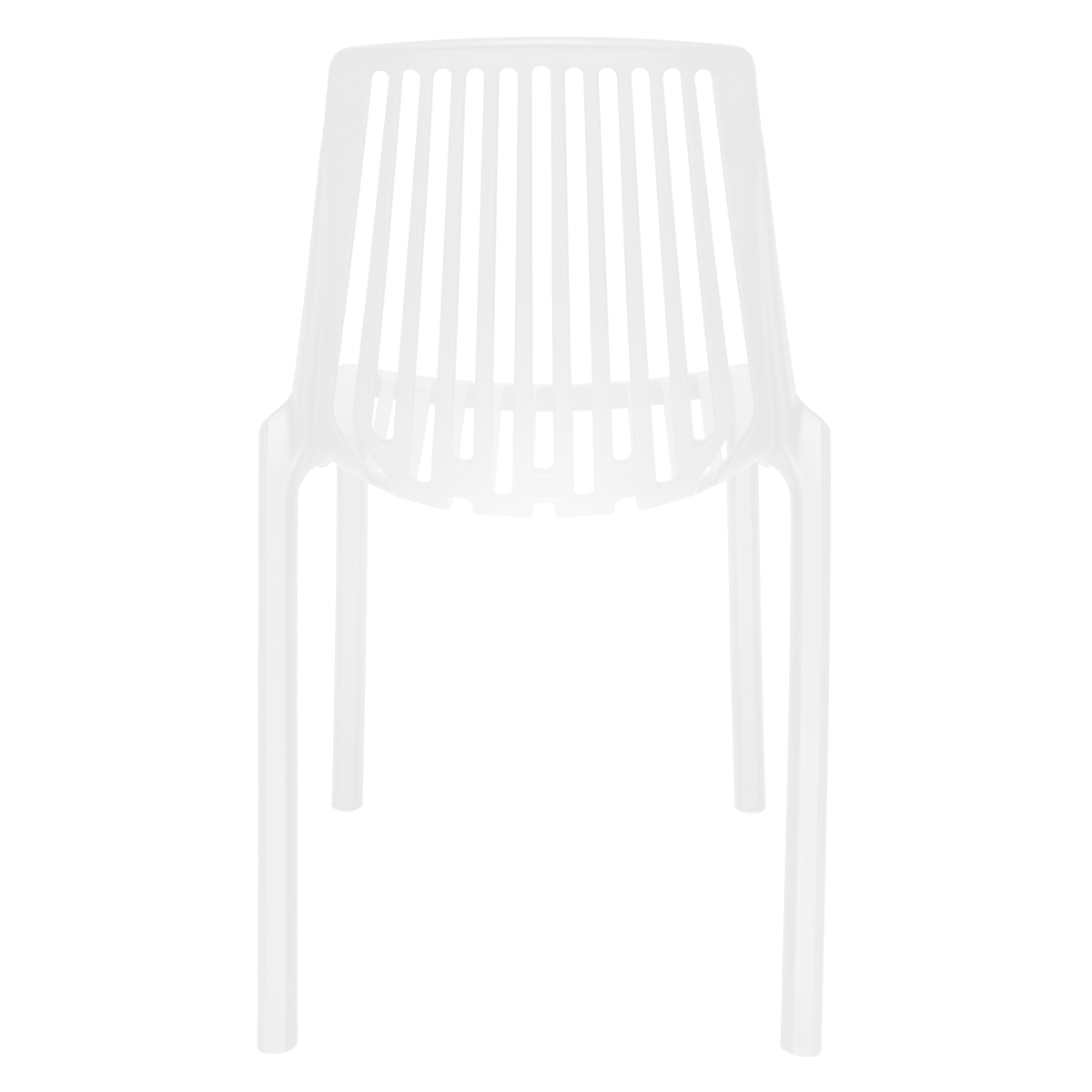 Acken Mid Century Modern Plastic Stackable Dining Chair Set of 2