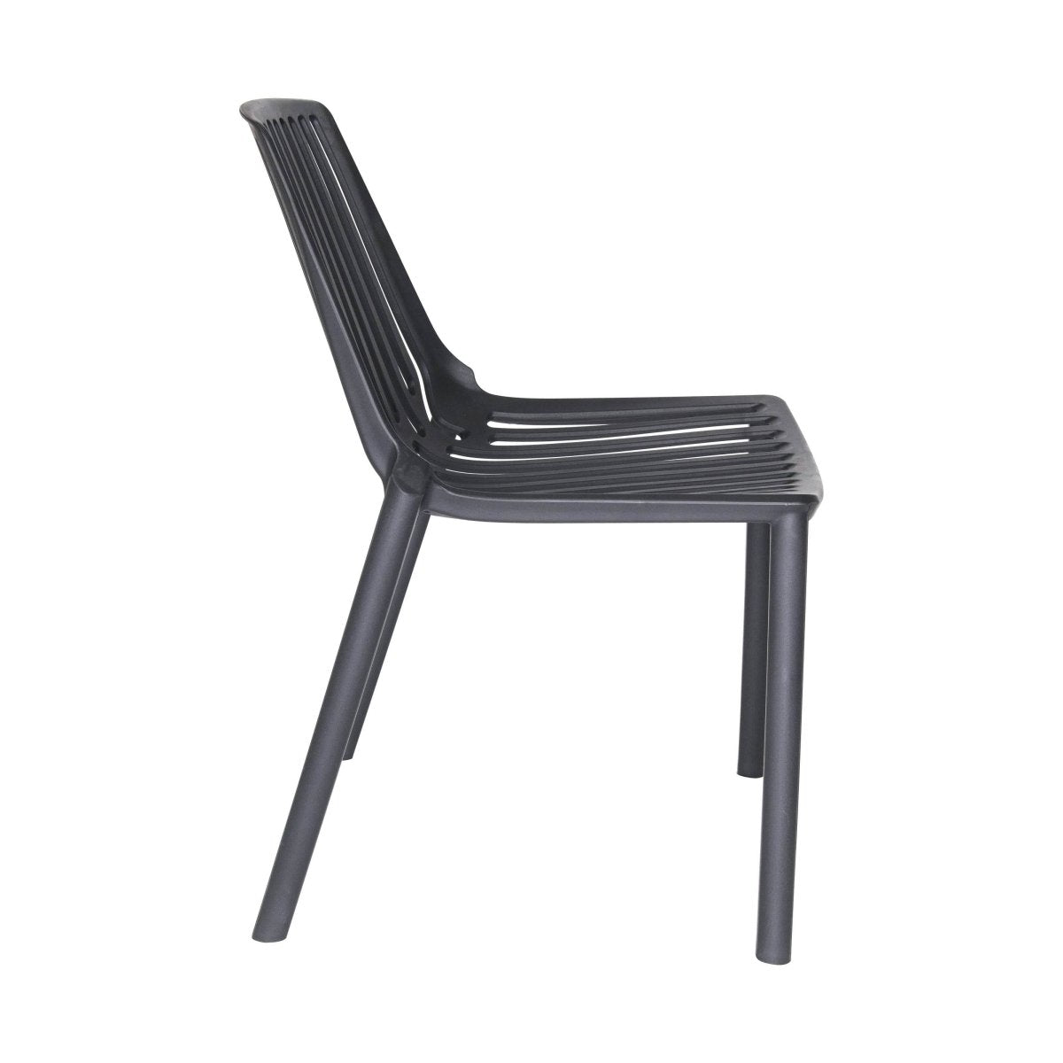 Acken Mid Century Modern Plastic Stackable Dining Chair Set of 2