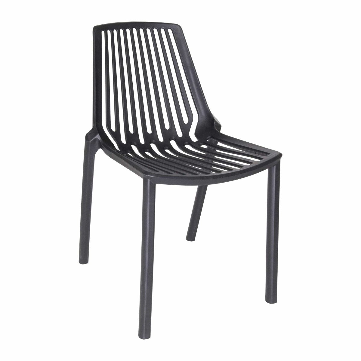 Acken Mid Century Modern Plastic Stackable Dining Chair Set of 2