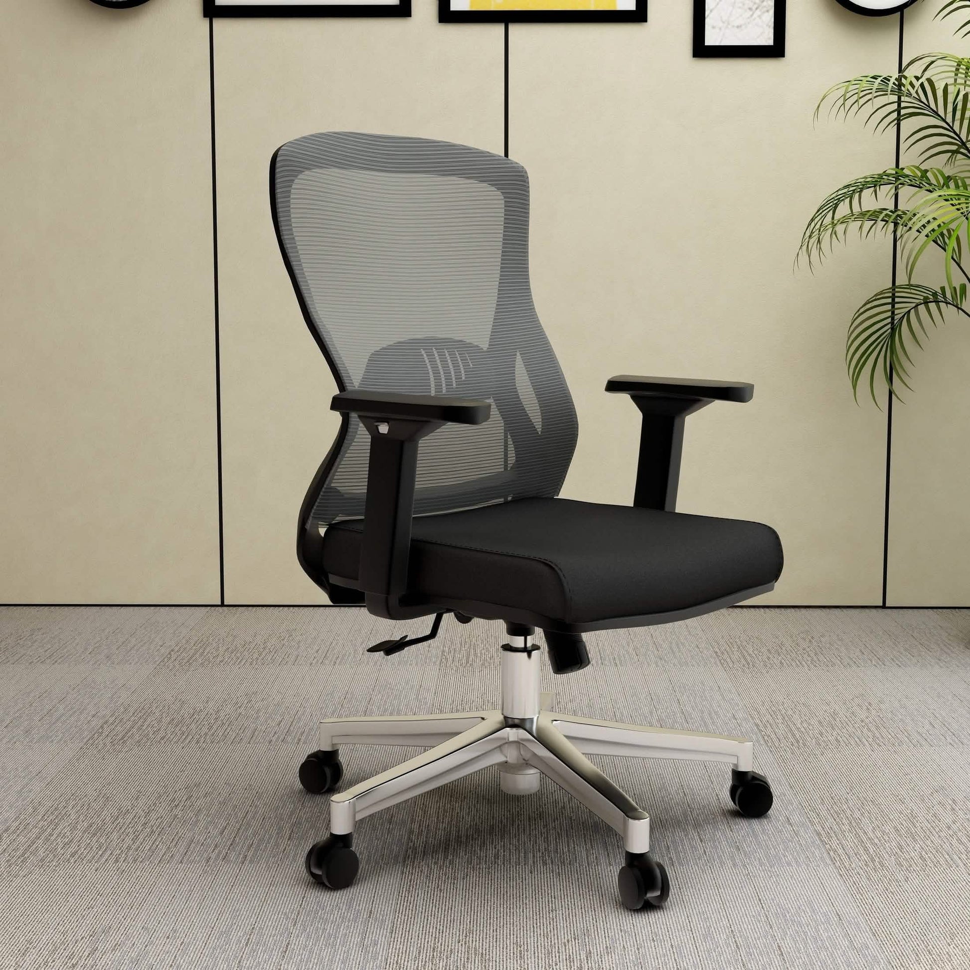 Adorit Series Ergonomic Office Chair with Mesh Back and Upholstered Seat
