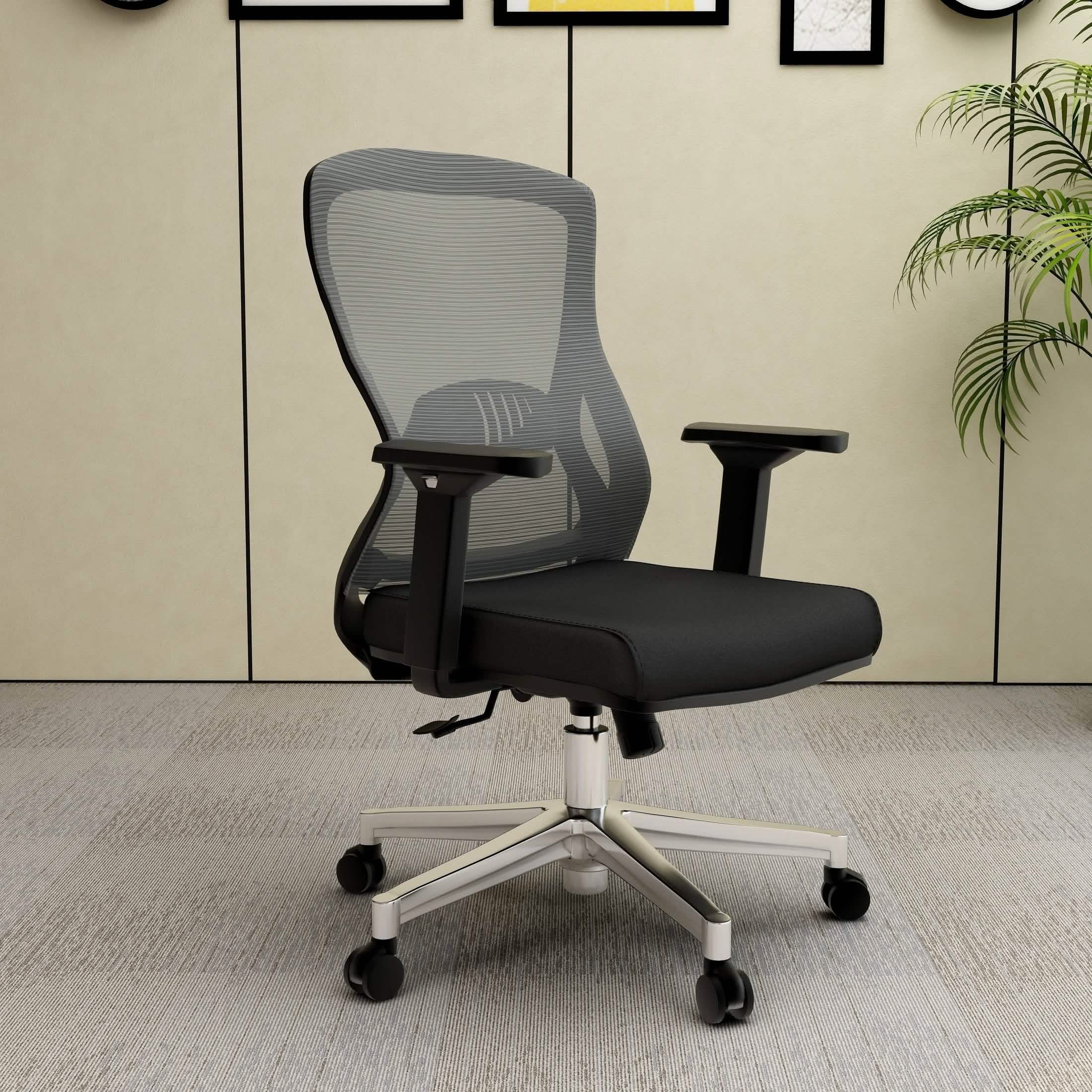 Adorit Series Ergonomic Office Chair with Mesh Back and Upholstered Seat
