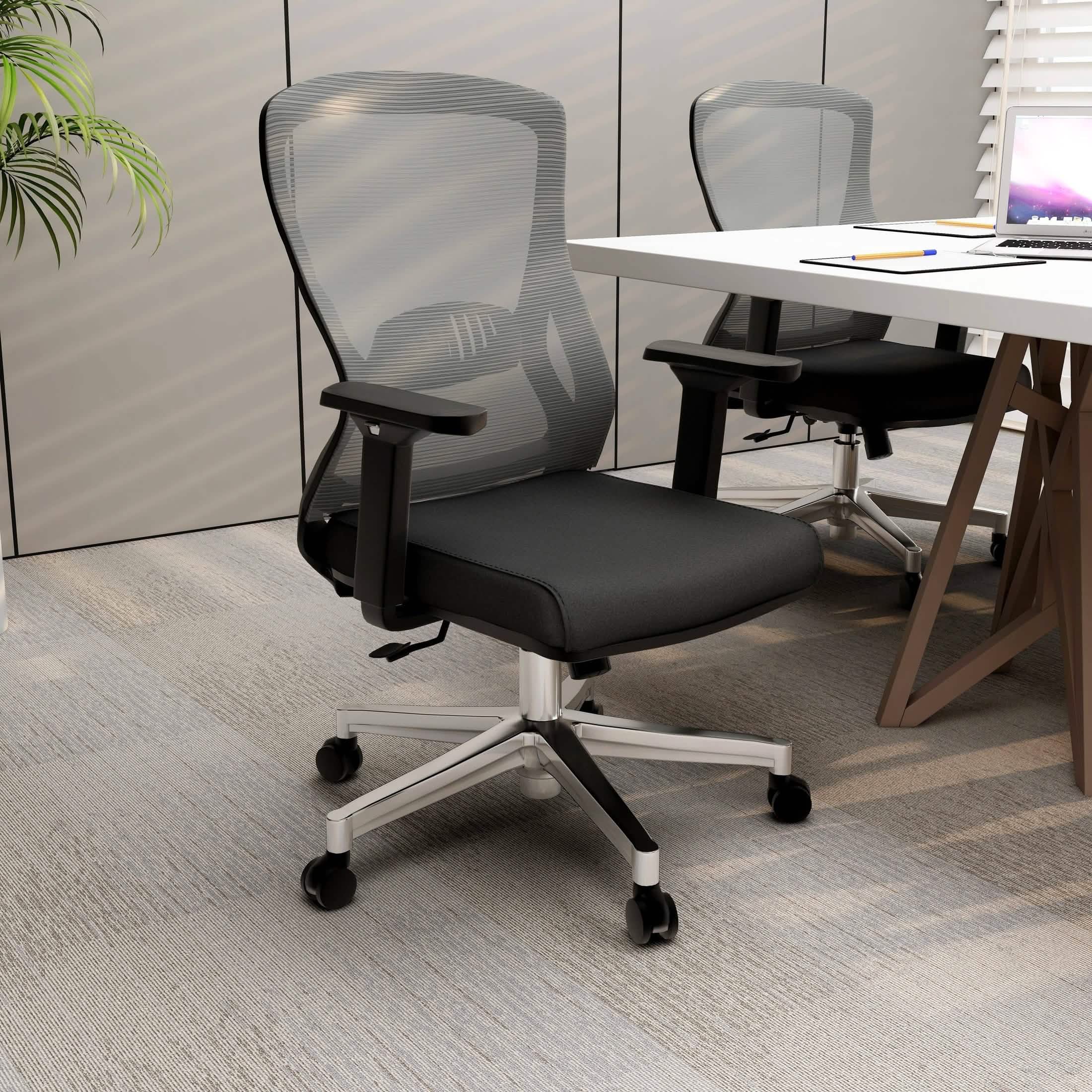 Adorit Series Ergonomic Office Chair with Mesh Back and Upholstered Seat