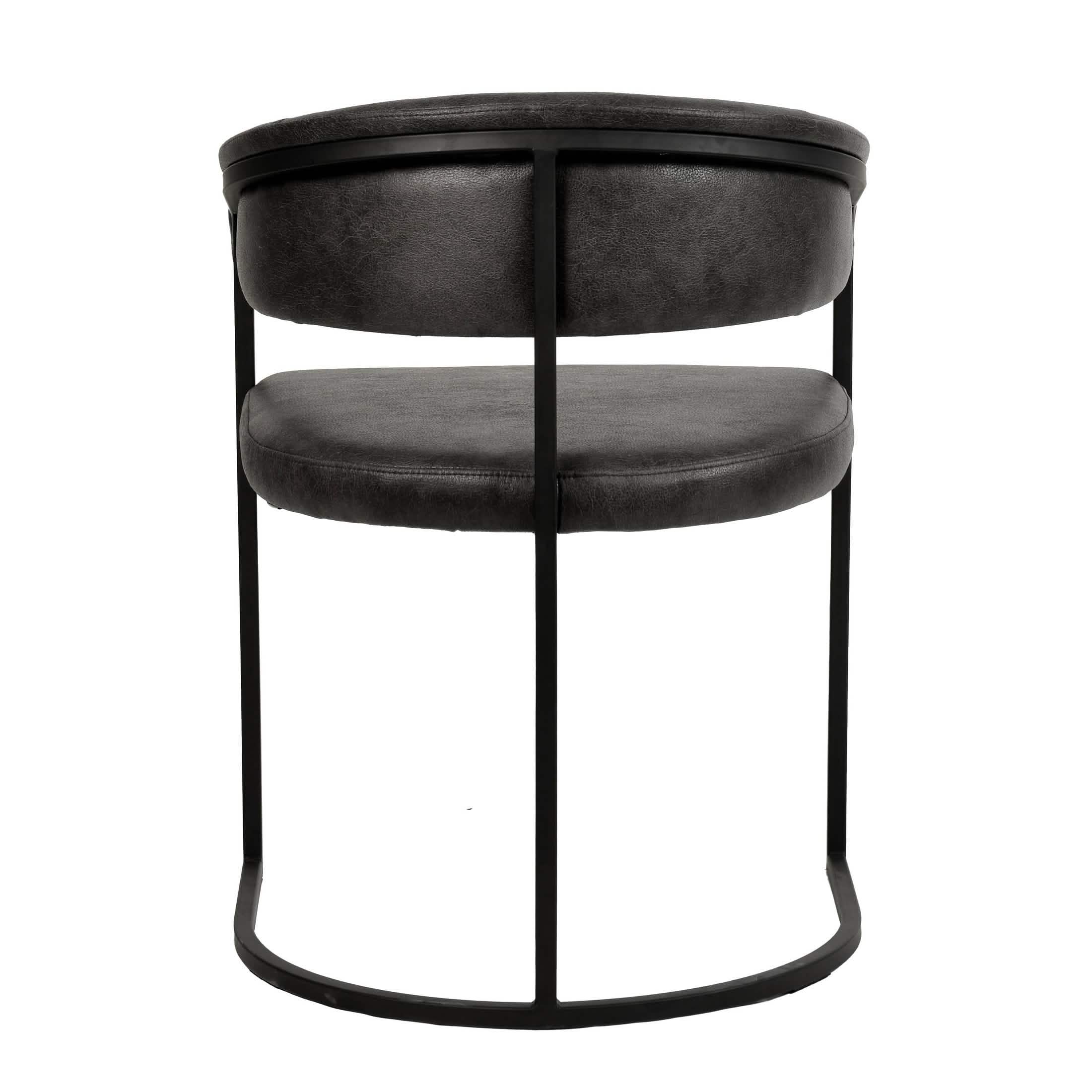 Aero Modern Upholstered Dining Chair with Padded Seat and Powder - Coated Iron Frame
