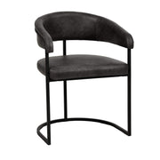 Aero Modern Upholstered Dining Chair with Padded Seat and Powder - Coated Iron Frame