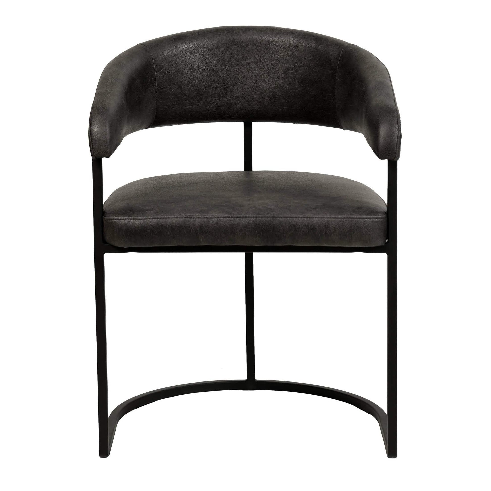 Aero Modern Upholstered Dining Chair with Padded Seat and Powder - Coated Iron Frame