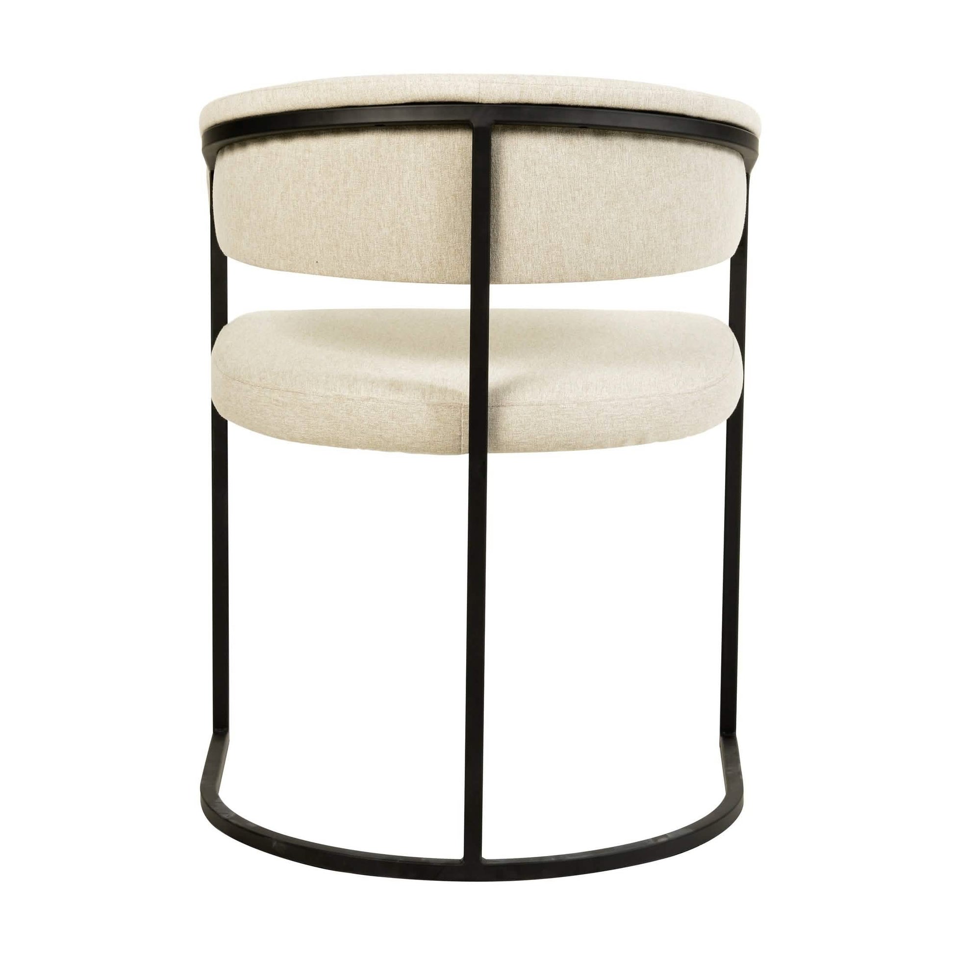 Aero Modern Upholstered Dining Chair with Padded Seat and Powder - Coated Iron Frame