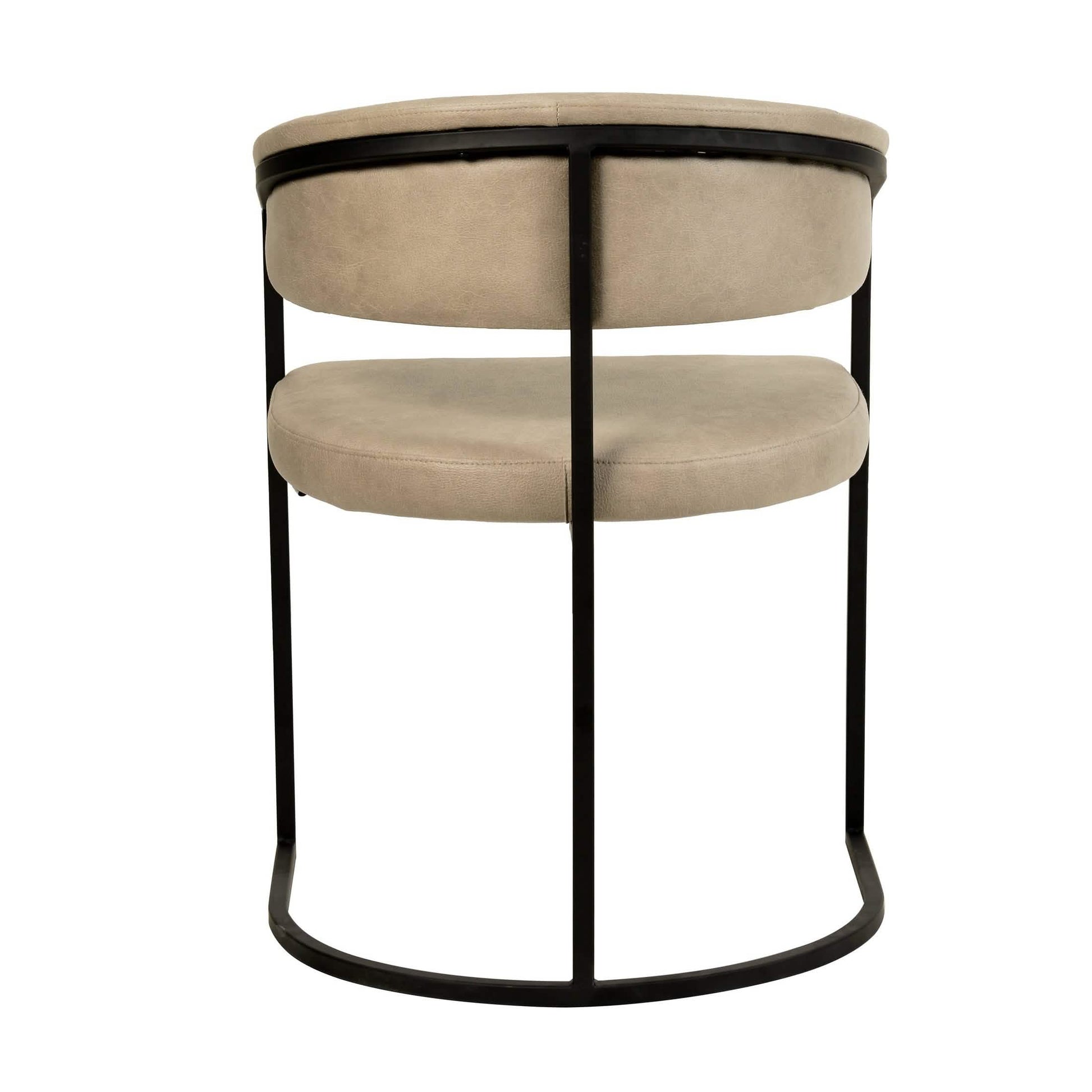 Aero Modern Upholstered Dining Chair with Padded Seat and Powder - Coated Iron Frame