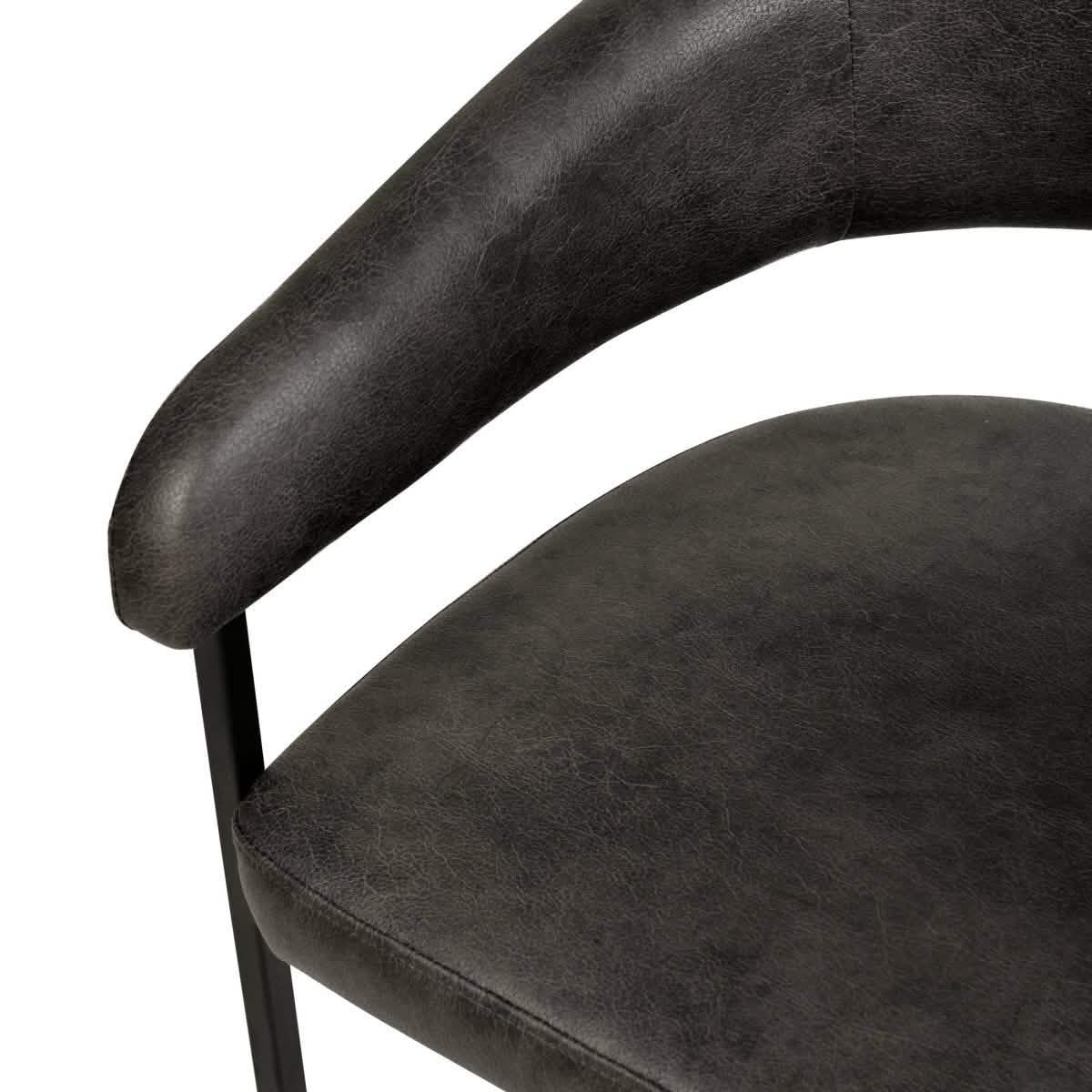 Aero Modern Upholstered Dining Chair with Padded Seat and Powder - Coated Iron Frame Set of 4