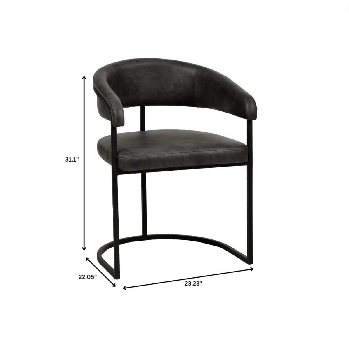 Aero Modern Upholstered Dining Chair with Padded Seat and Powder - Coated Iron Frame Set of 4