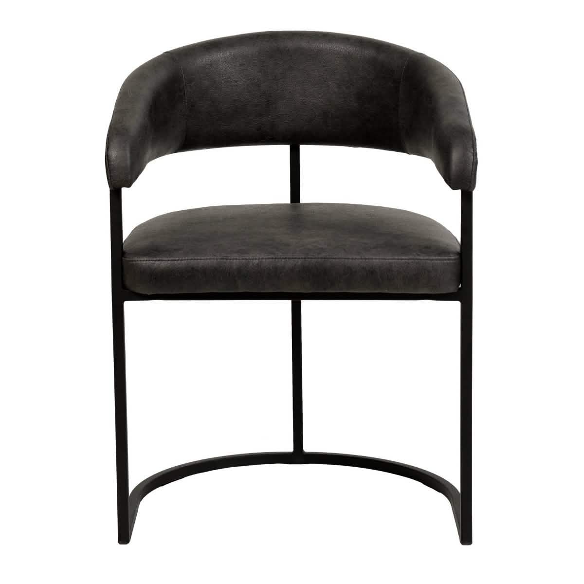 Aero Modern Upholstered Dining Chair with Padded Seat and Powder - Coated Iron Frame Set of 4