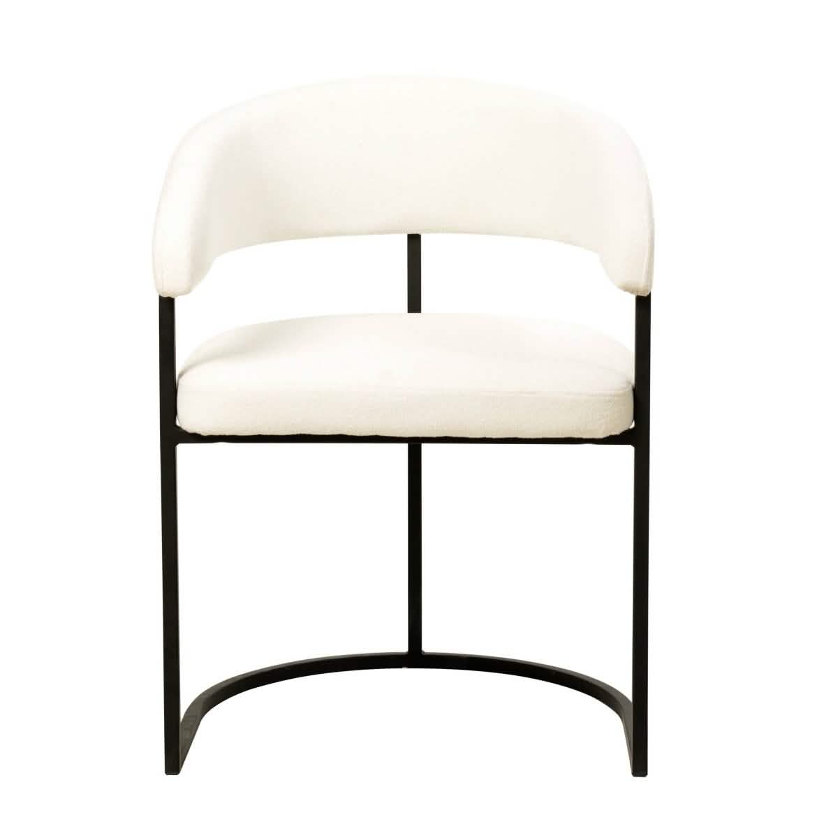 Aero Modern Upholstered Dining Chair with Padded Seat and Powder - Coated Iron Frame Set of 4