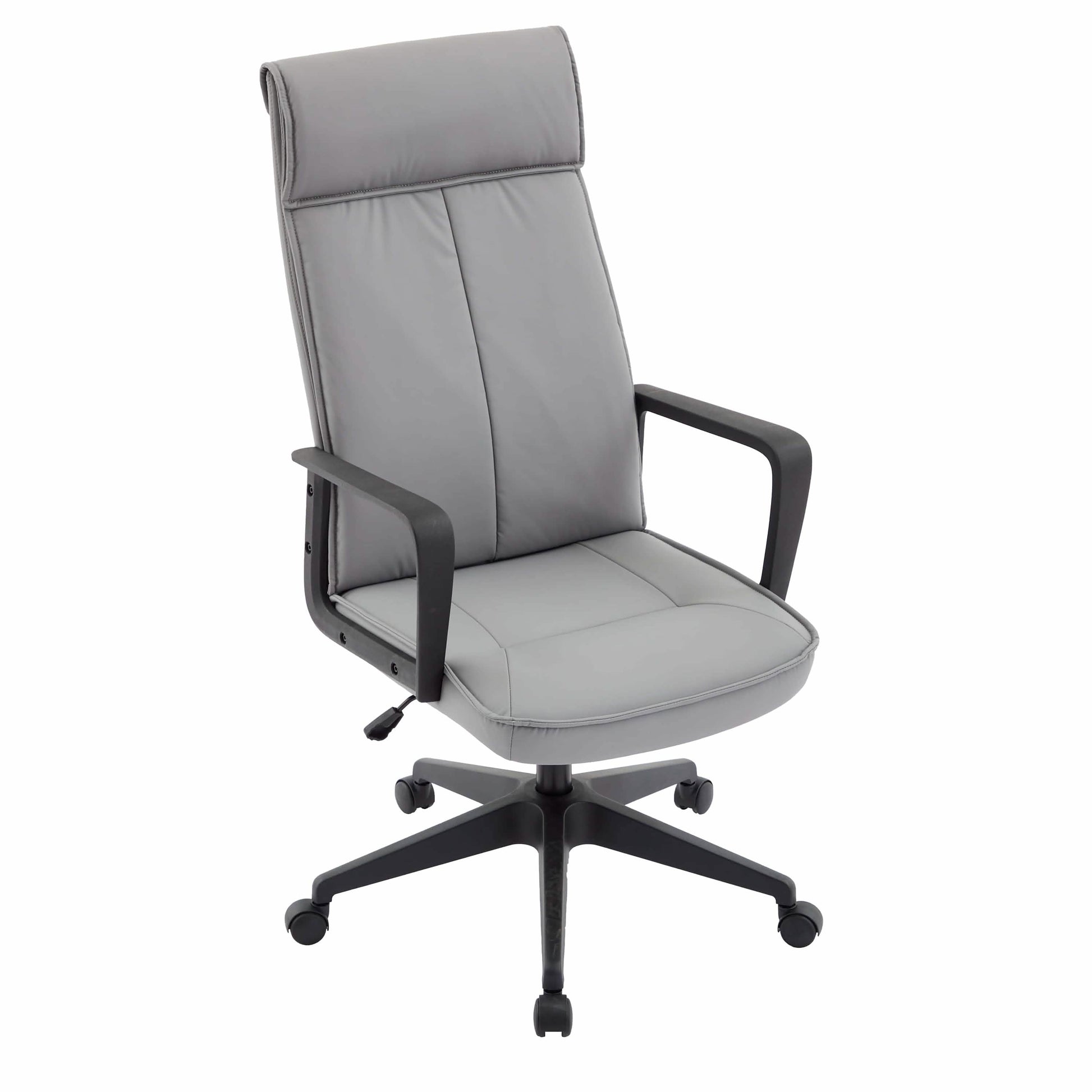 Aiaria Ergonomic High - Back Leather Office Chair with Adjustable Height, Swivel, Tilt, and Double Wheel Casters