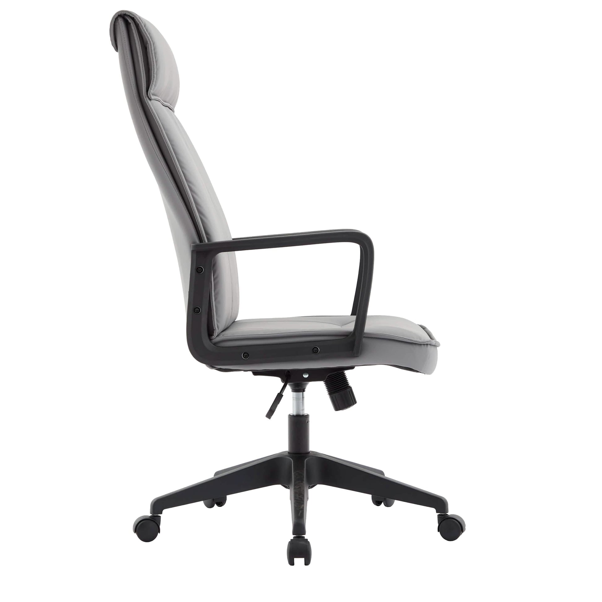 Aiaria Ergonomic High - Back Leather Office Chair with Adjustable Height, Swivel, Tilt, and Double Wheel Casters