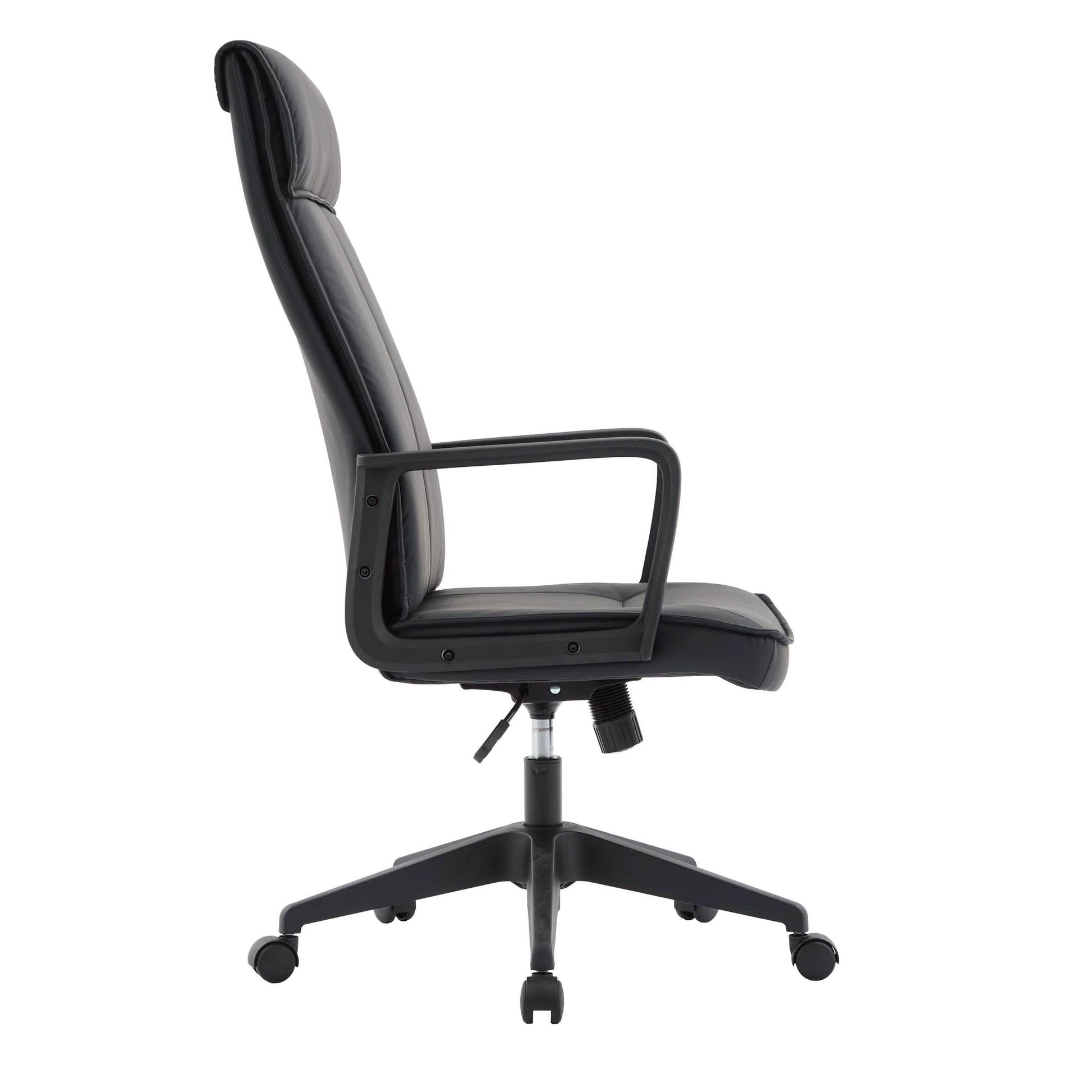 Aiaria Ergonomic High - Back Leather Office Chair with Adjustable Height, Swivel, Tilt, and Double Wheel Casters