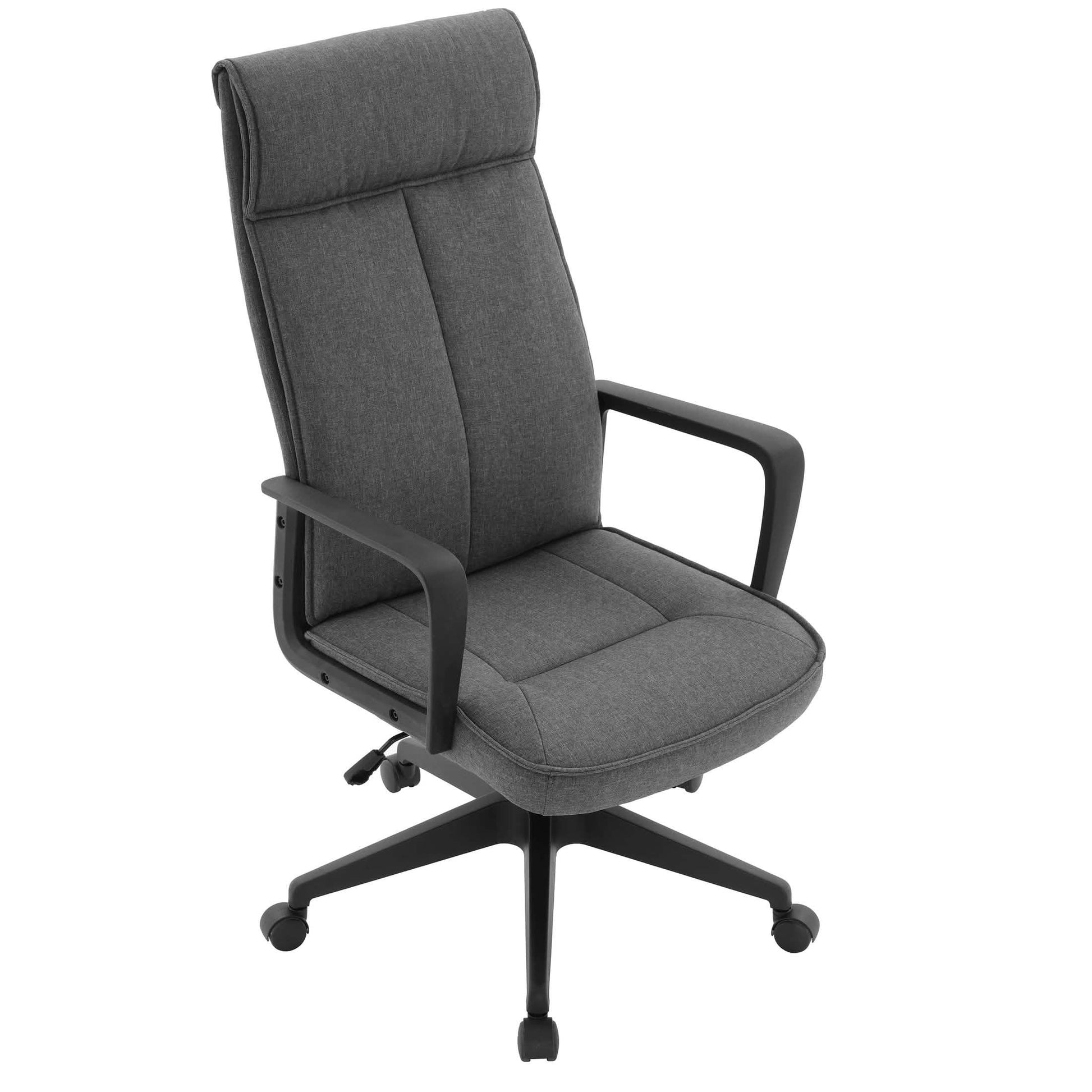 Aiaria Ergonomic High - Back Leather Office Chair with Adjustable Height, Swivel, Tilt, and Double Wheel Casters