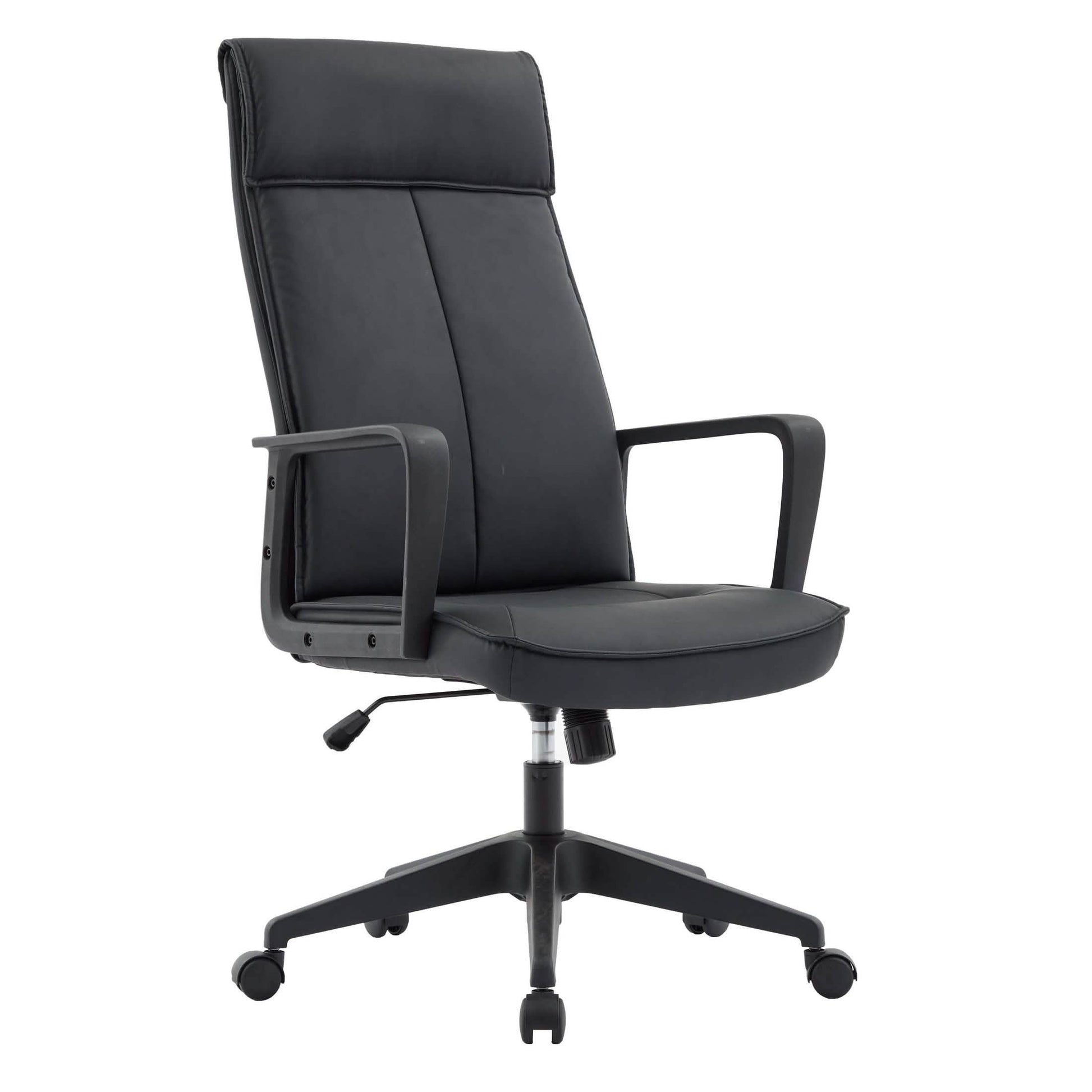 Aiaria Ergonomic High - Back Leather Office Chair with Adjustable Height, Swivel, Tilt, and Double Wheel Casters