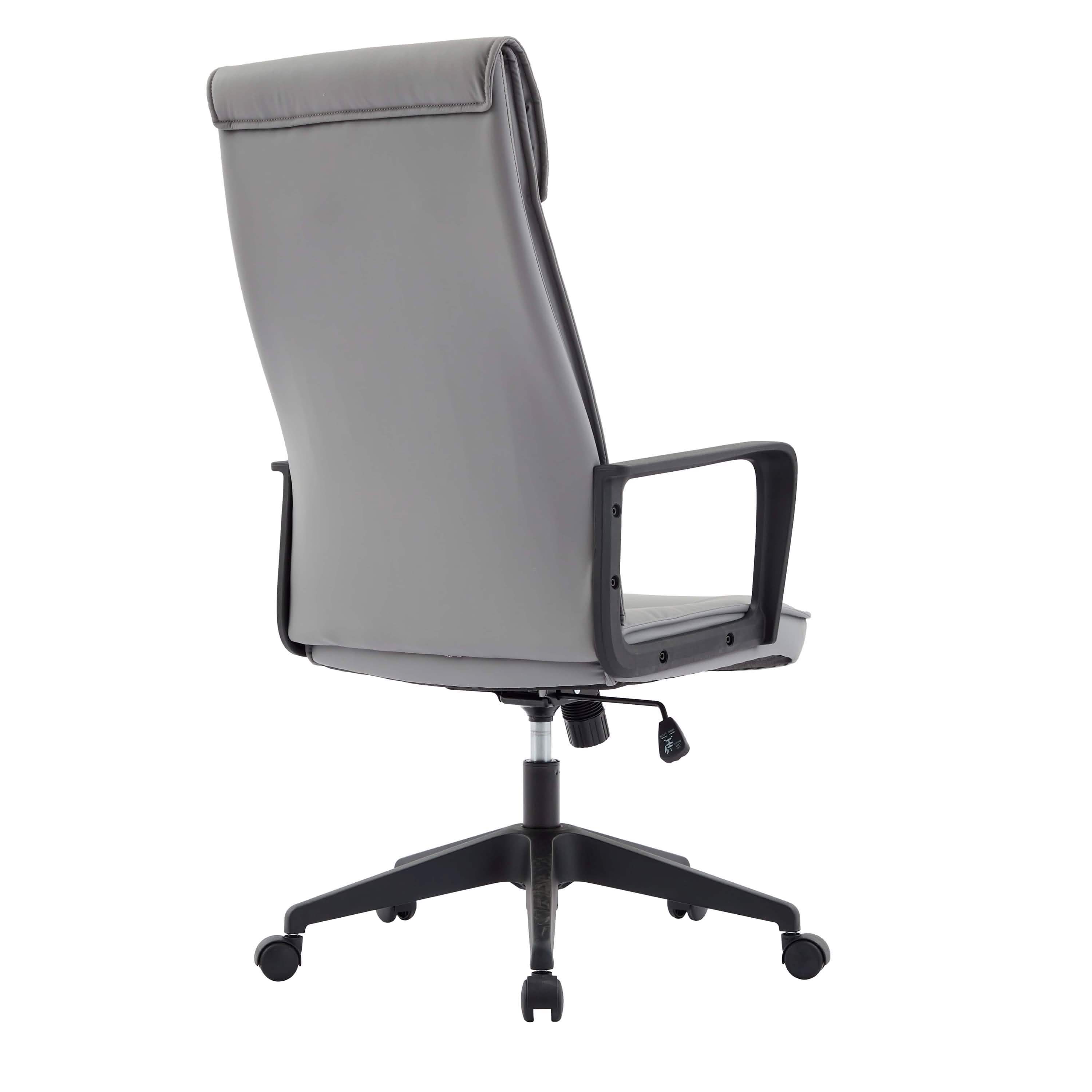 Aiaria Ergonomic High - Back Leather Office Chair with Adjustable Height, Swivel, Tilt, and Double Wheel Casters