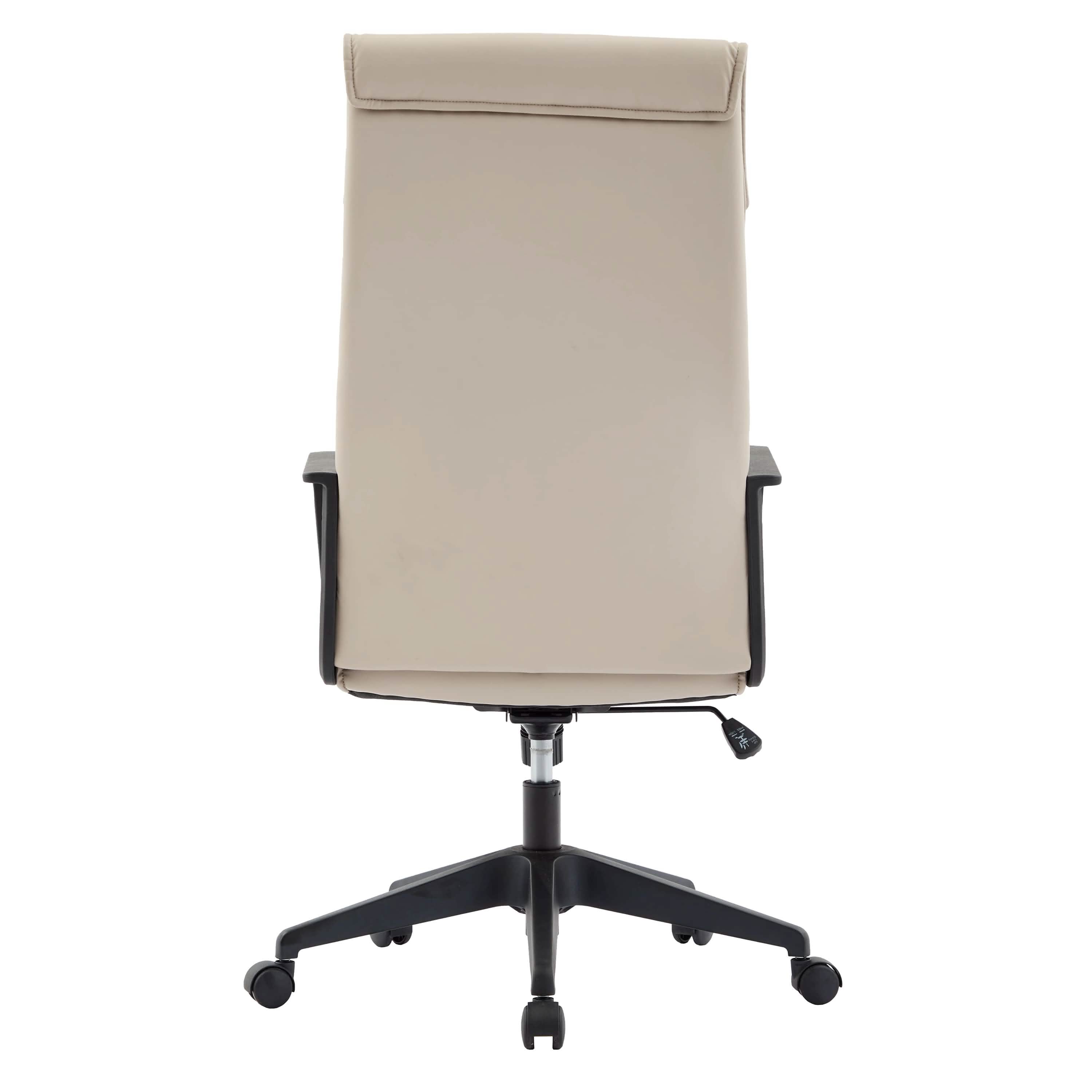Aiaria Ergonomic High - Back Leather Office Chair with Adjustable Height, Swivel, Tilt, and Double Wheel Casters