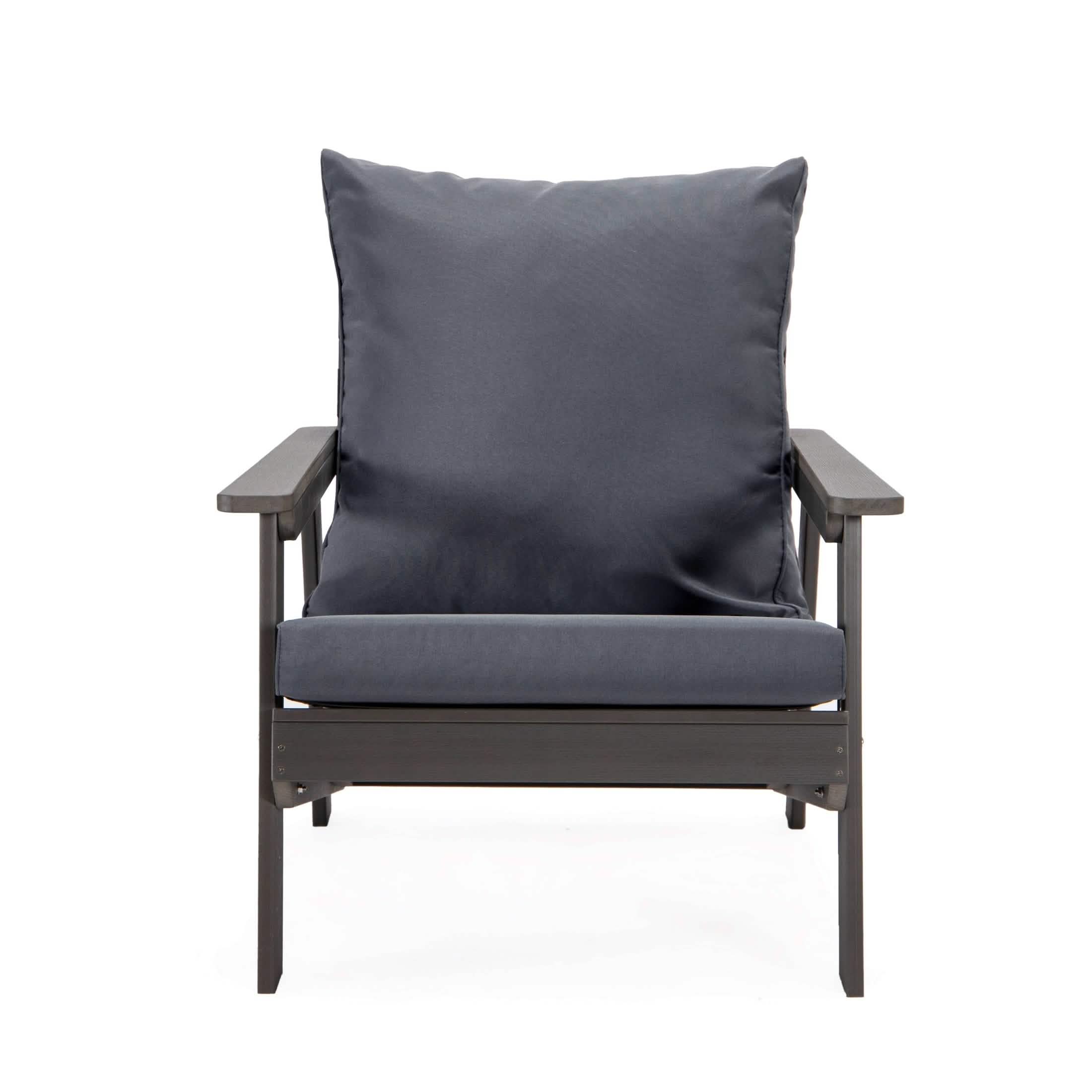 Alpine Lounge Arm Chair with Removable Cushions in Polyester and High - Impact Polystyrene Frame