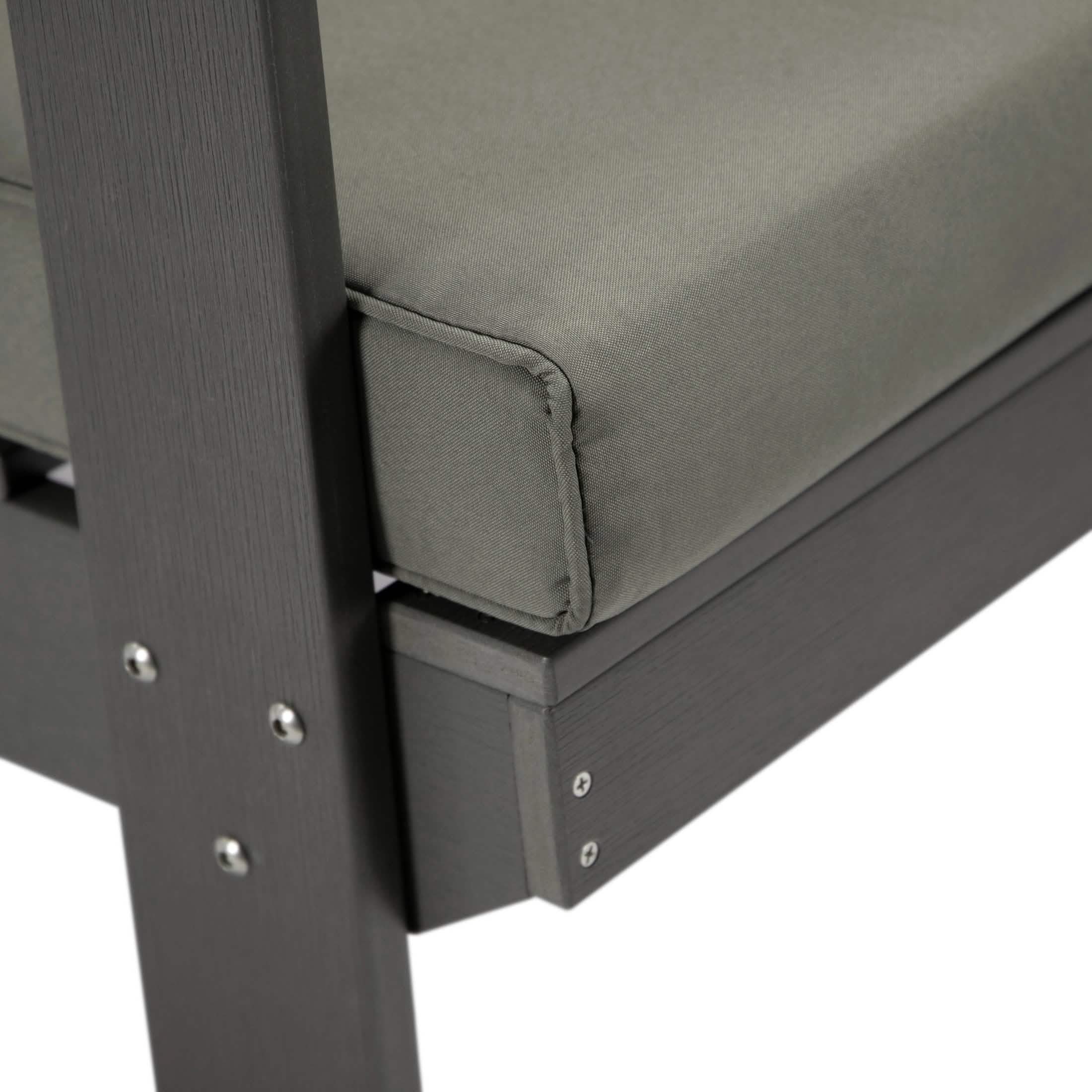 Alpine Lounge Arm Chair with Removable Cushions in Polyester and High - Impact Polystyrene Frame