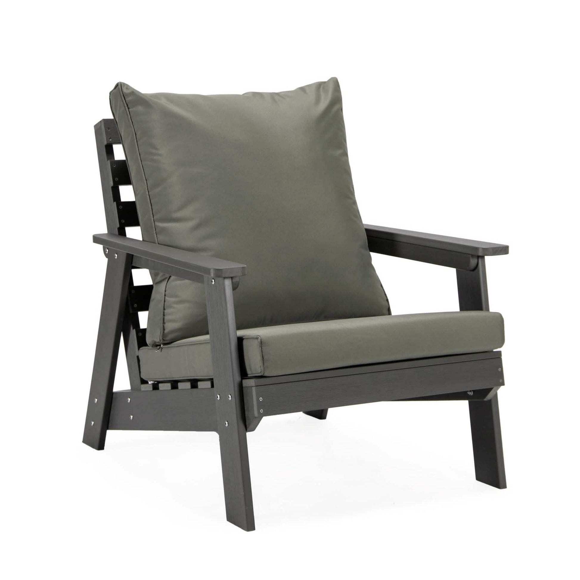 Alpine Lounge Arm Chair with Removable Cushions in Polyester and High - Impact Polystyrene Frame