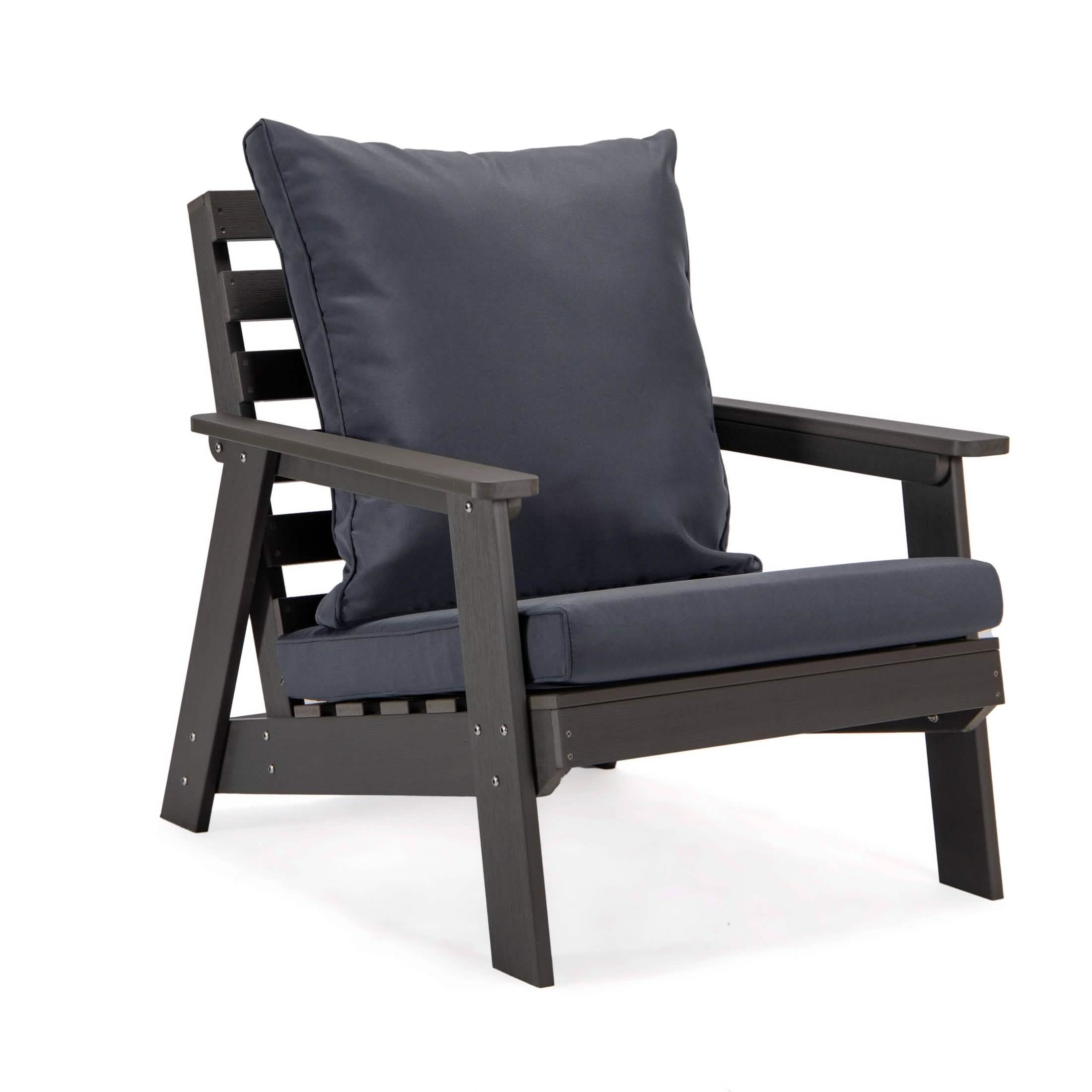 Alpine Lounge Arm Chair with Removable Cushions in Polyester and High - Impact Polystyrene Frame