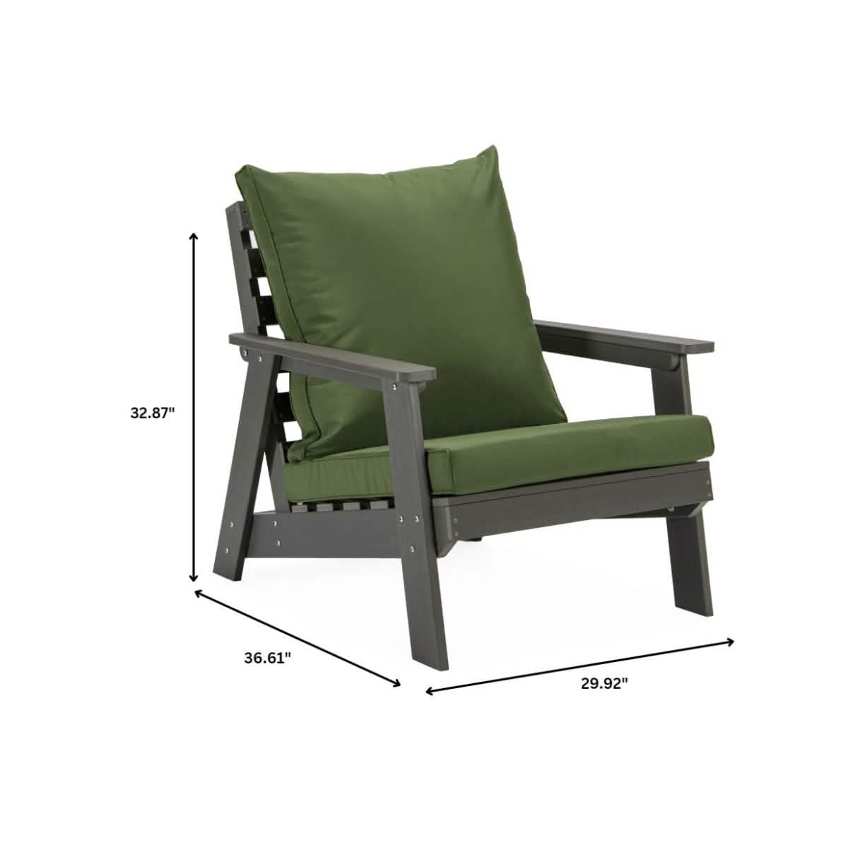 Alpine Lounge Arm Chair with Removable Cushions in Polyester and High - Impact Polystyrene Frame