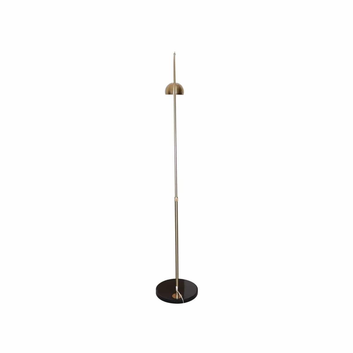 Arco Modern 76" Arched Floor Lamp: Black Marble Base & Metal Dome Shade