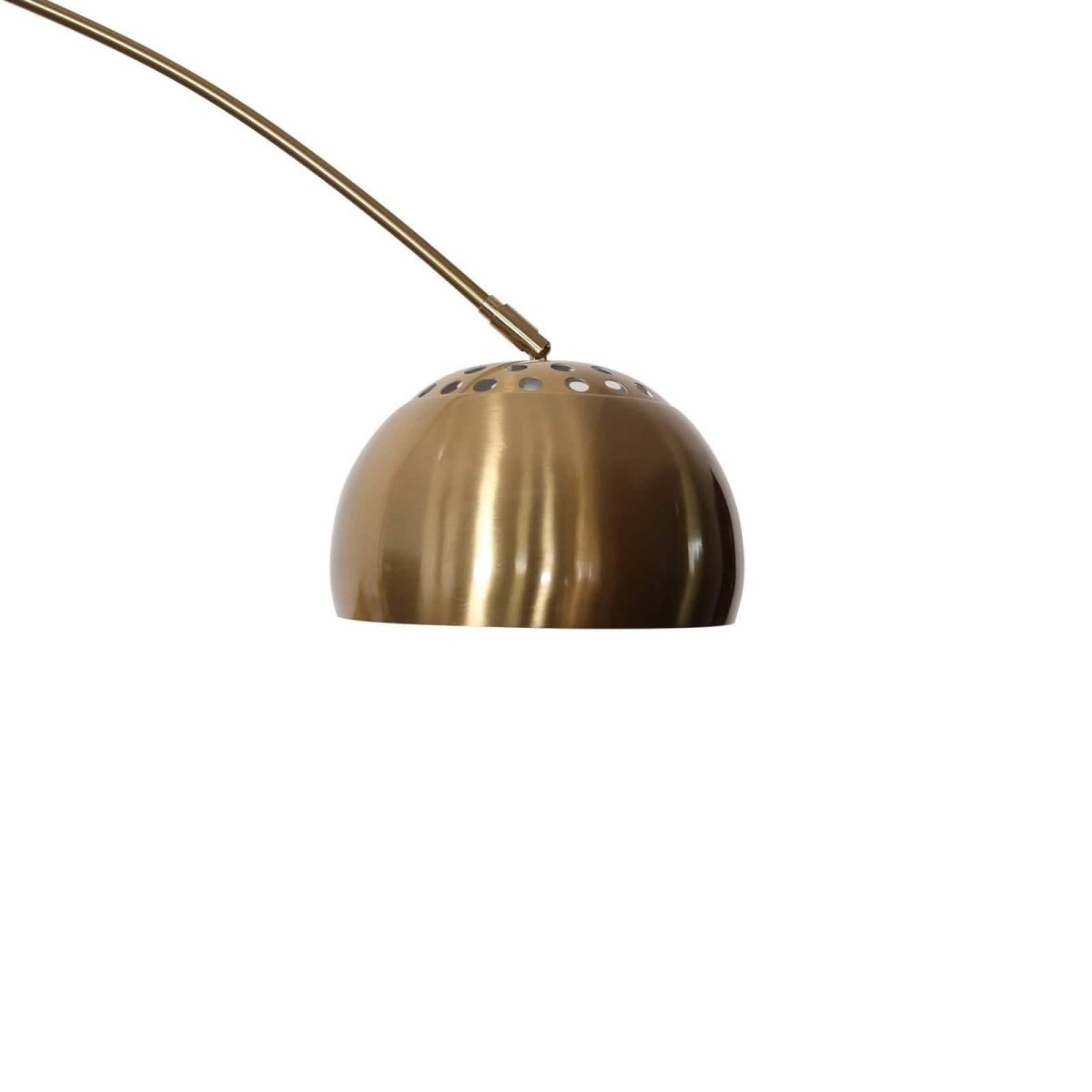 Arco Modern Arched Floor Lamp 76" Height with White Round Marble Base and Metal Dome Lamp Shade