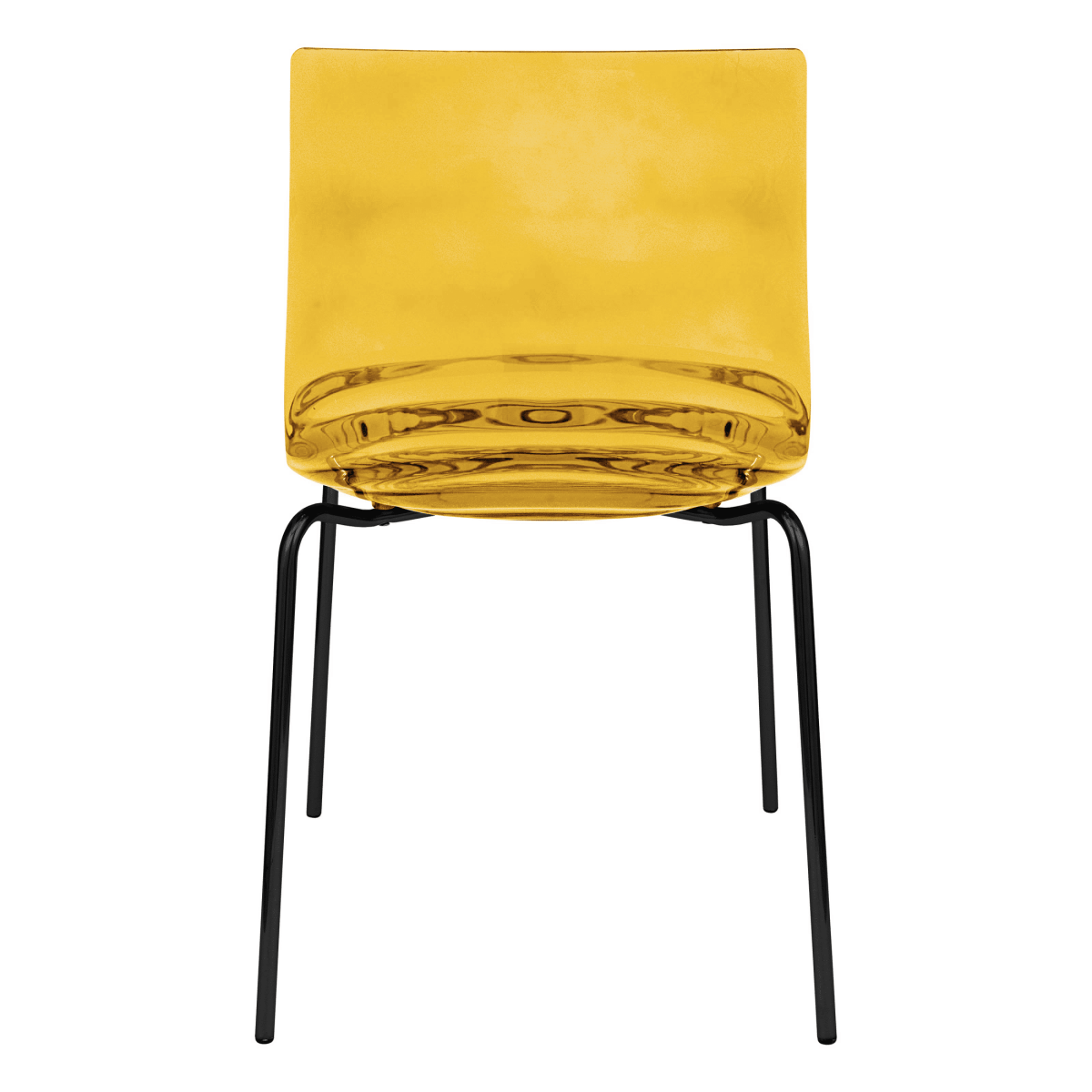 Astor Dining Chair Modern ABS Plastic Side Chair with Stainless - Steel Legs