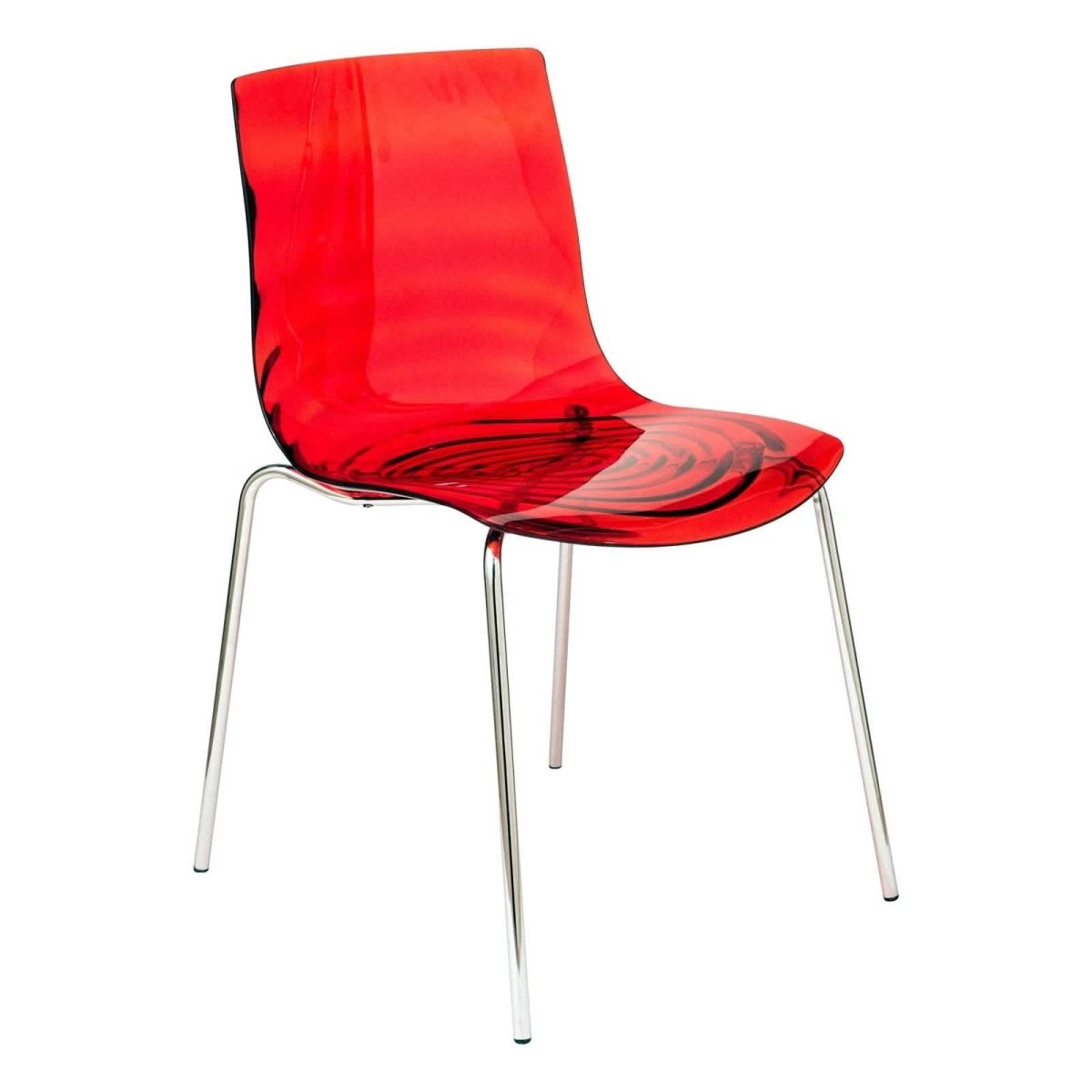 Astor Dining Chair Modern ABS Plastic Side Chair with Stainless - Steel Legs