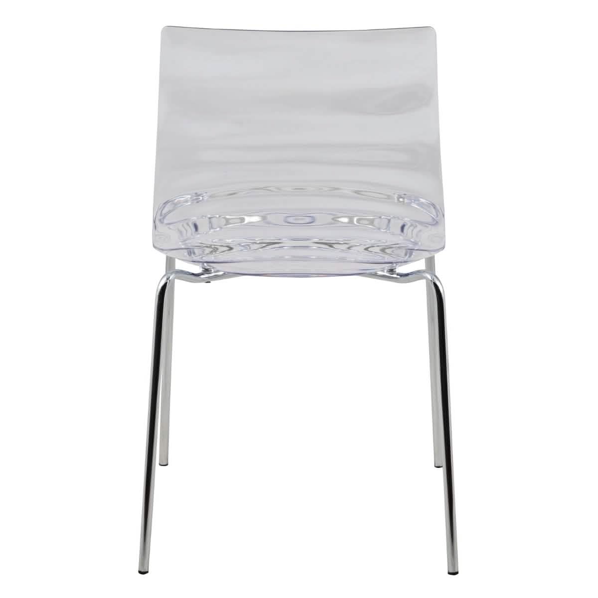 Astor Dining Chair Modern ABS Plastic Side Chair with Stainless - Steel Legs