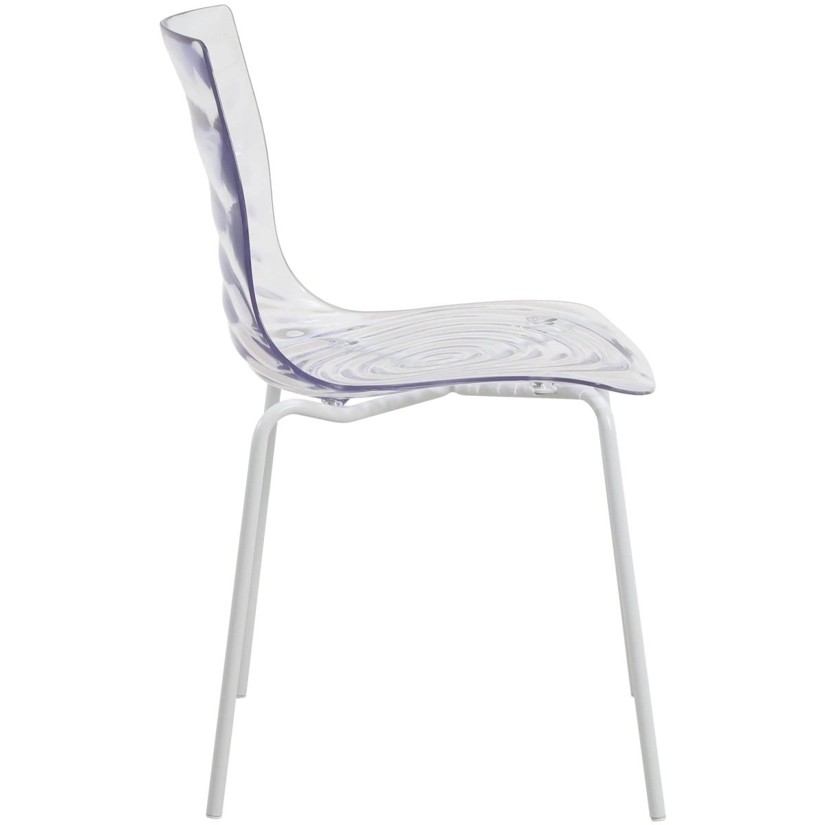 Astor Dining Chair Modern ABS Plastic Side Chair with Stainless - Steel Legs
