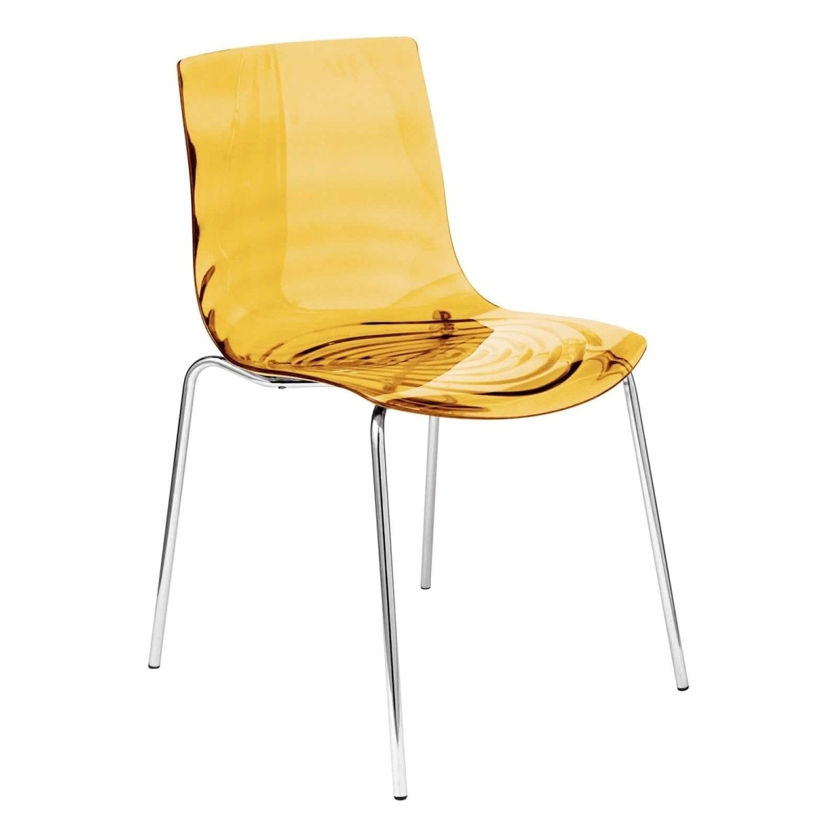 Astor Dining Chair Modern ABS Plastic Side Chair with Stainless - Steel Legs